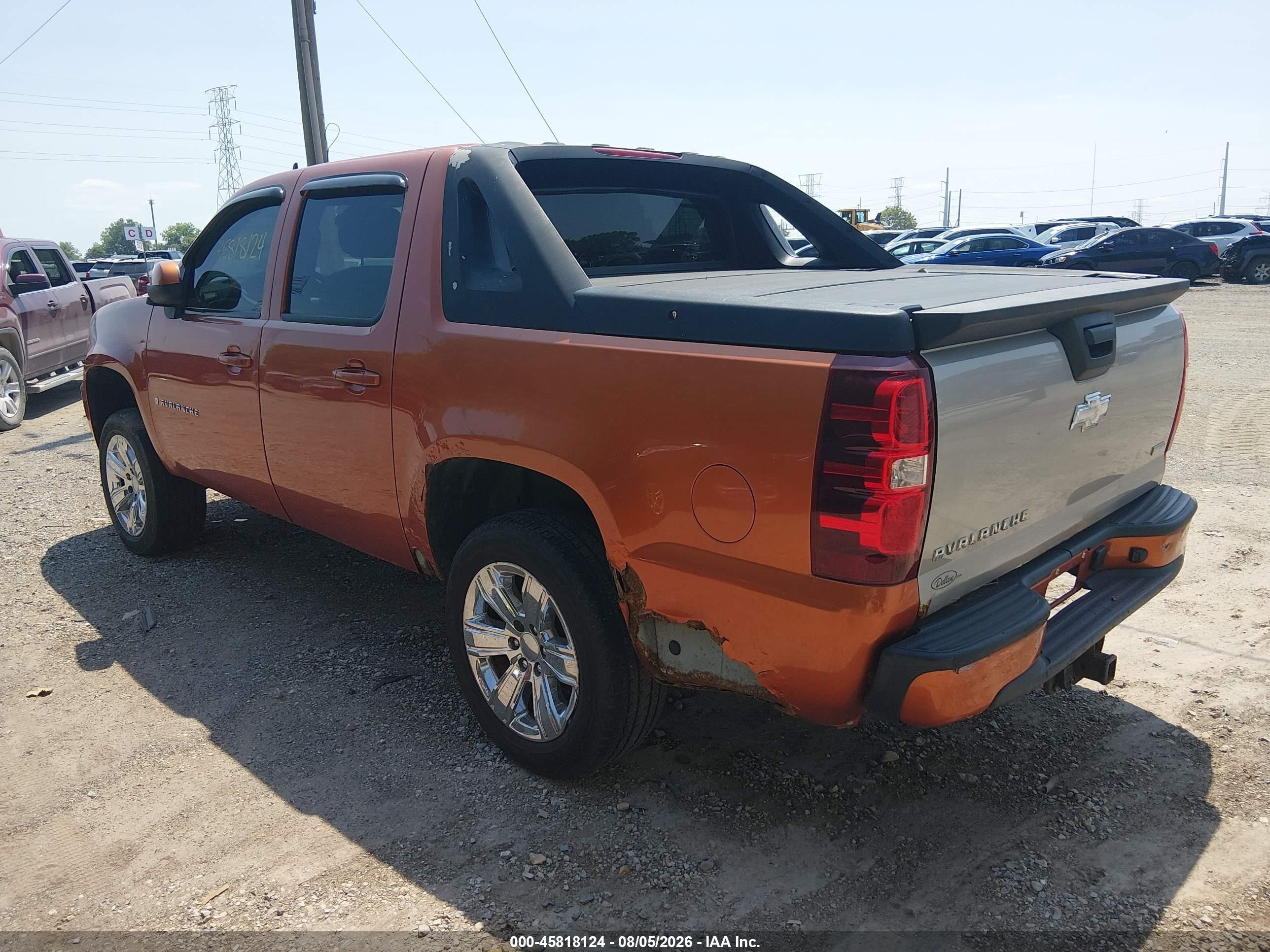 2007 Chevrolet Avalanche 1500 Lt Orange vin: 3GNFK12367G238918