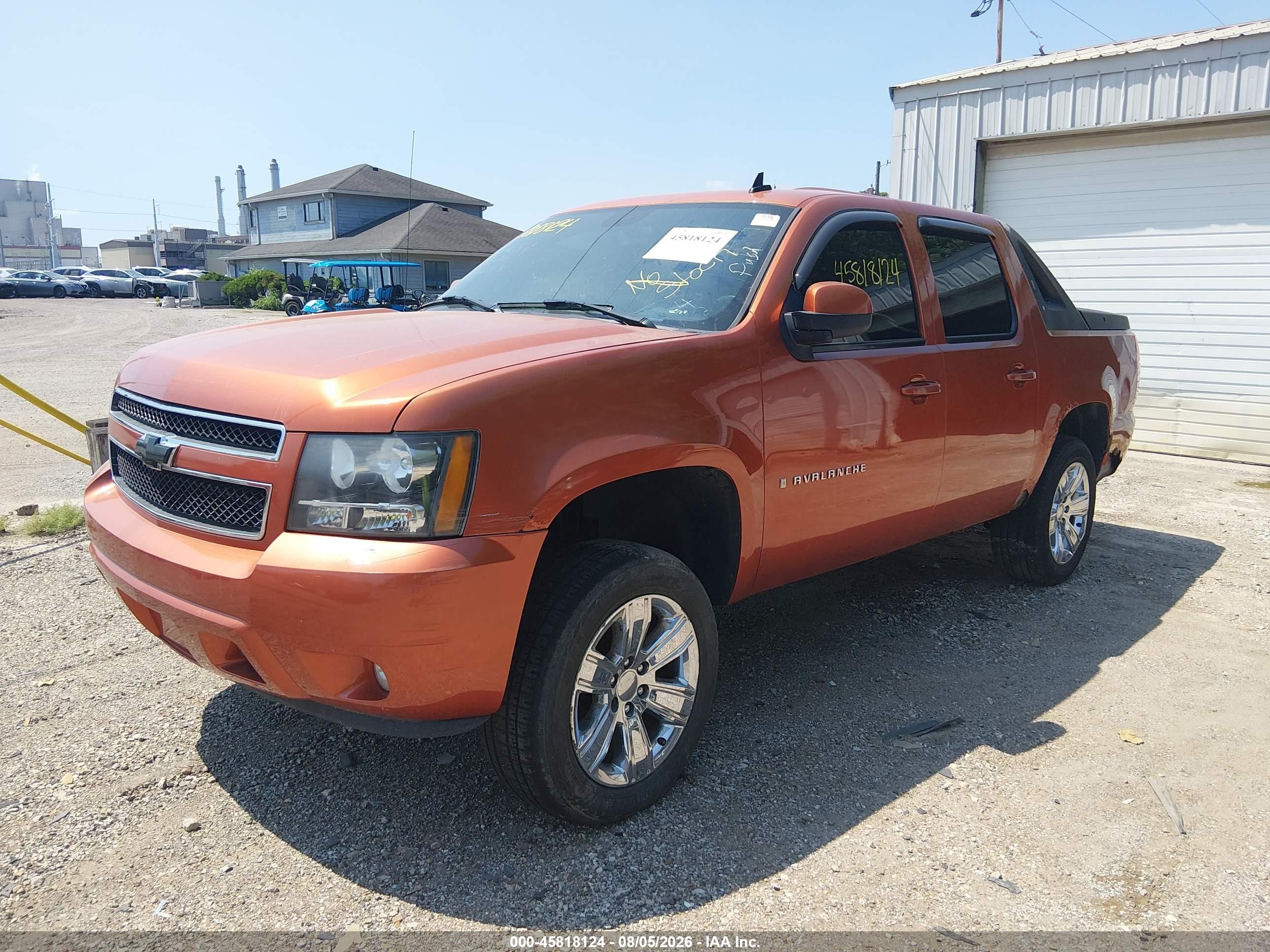 2007 Chevrolet Avalanche 1500 Lt Orange vin: 3GNFK12367G238918
