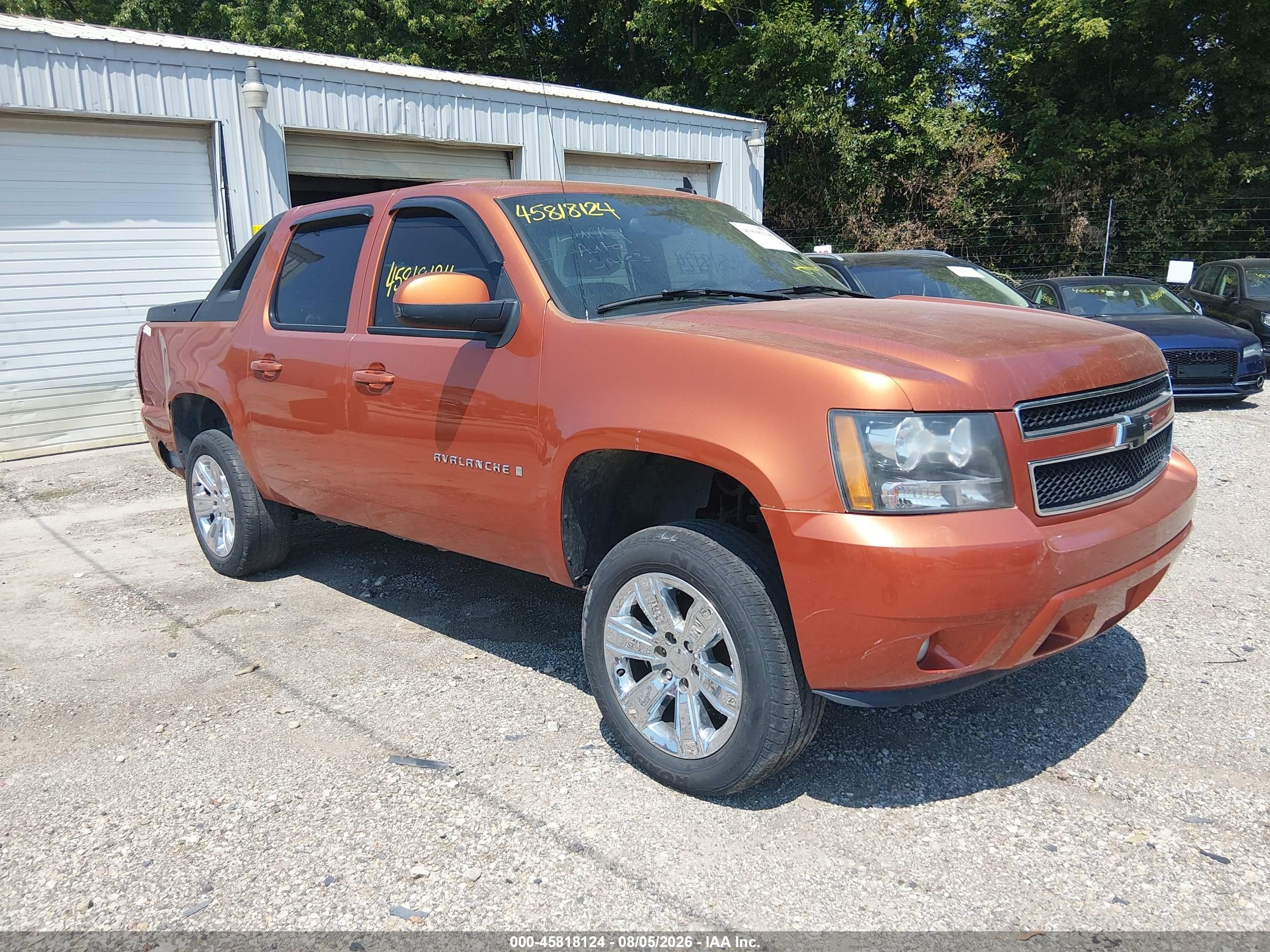2007 Chevrolet Avalanche 1500 Lt Orange vin: 3GNFK12367G238918