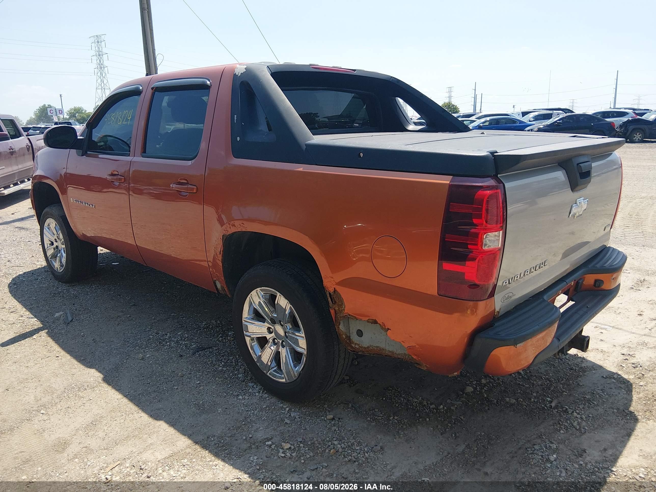 2007 Chevrolet Avalanche 1500 Lt Orange vin: 3GNFK12367G238918