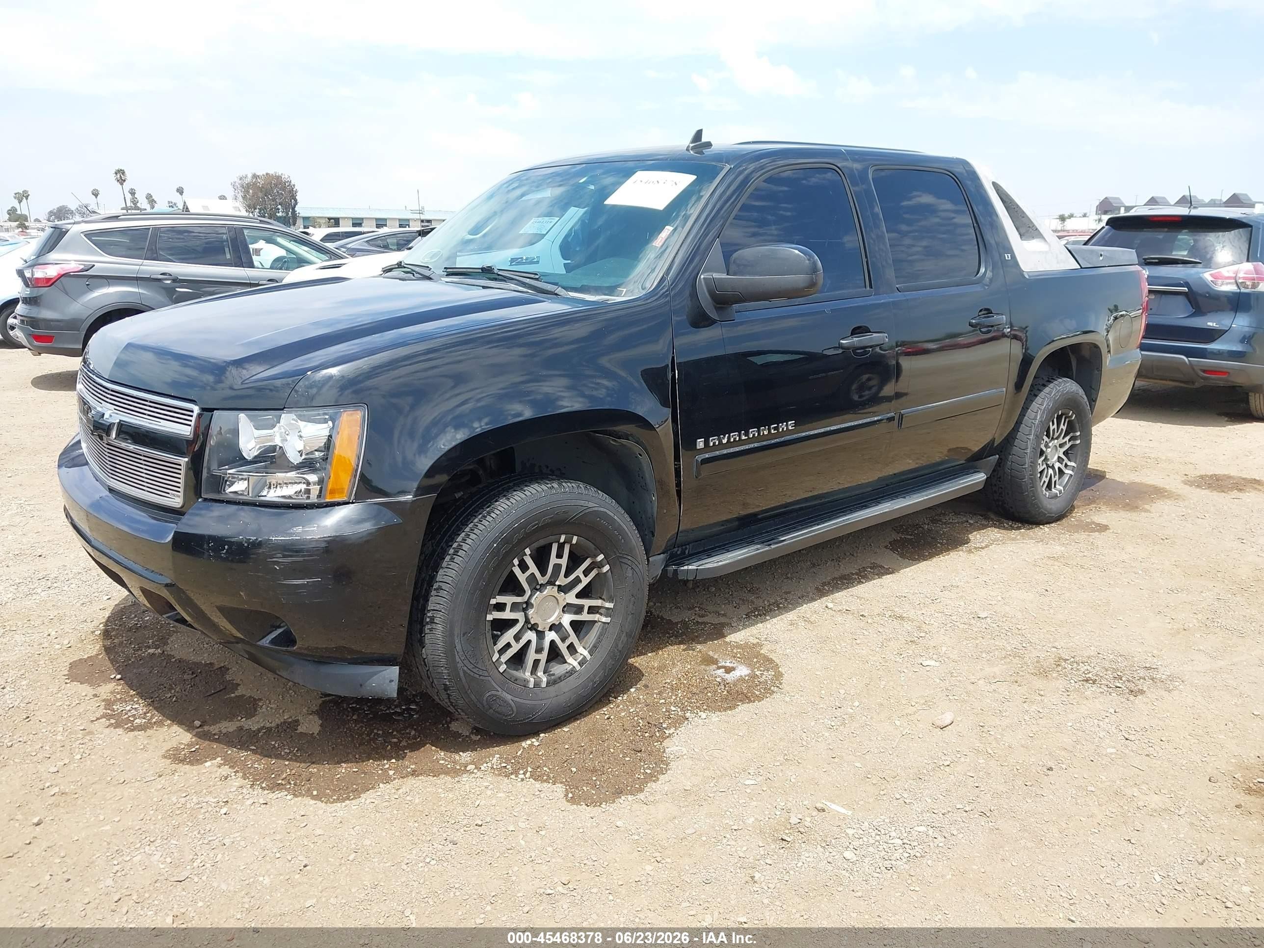 2008 Chevrolet Avalanche 1500 Lt Black vin: 3GNFK12368G253131