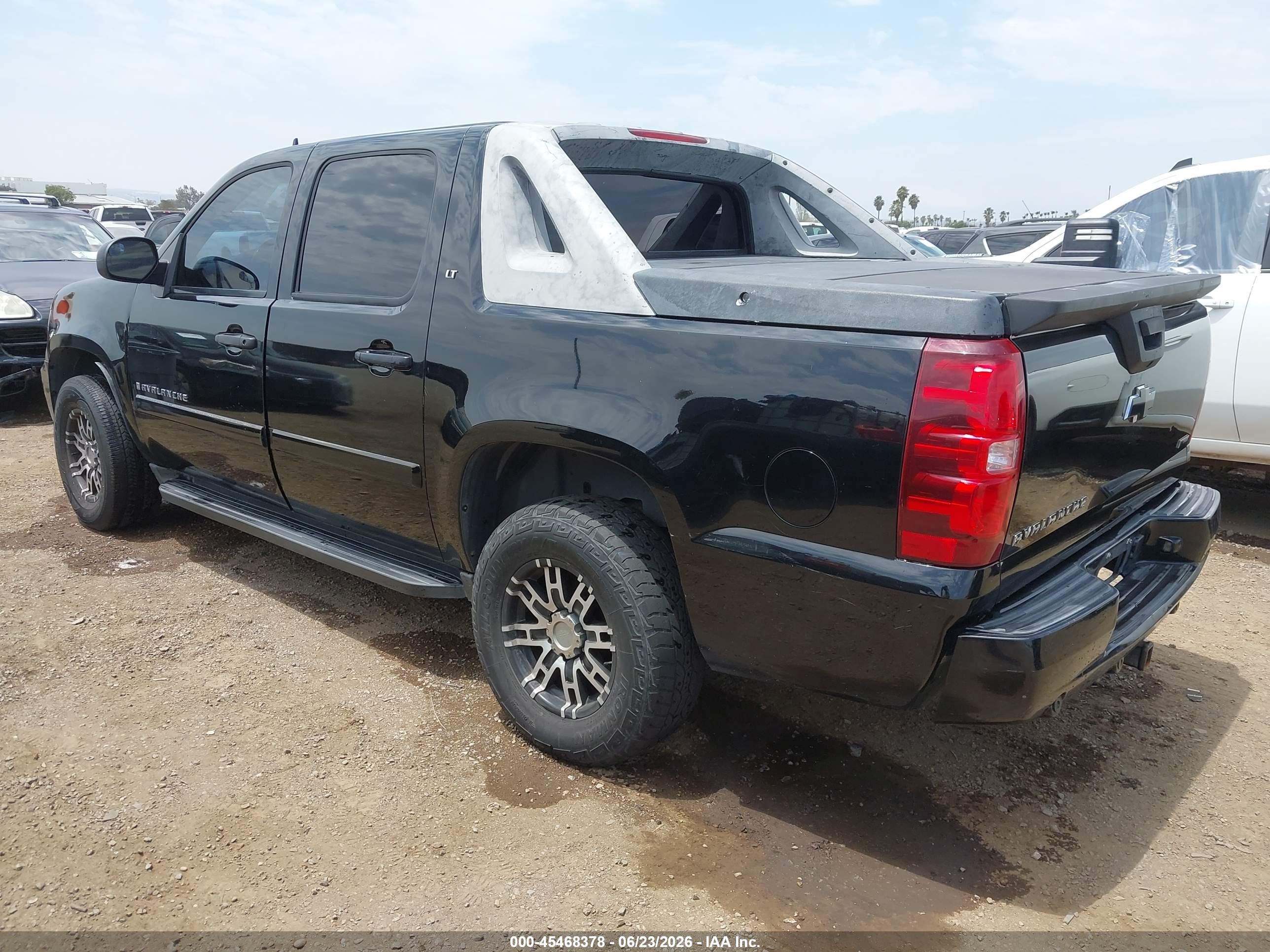 2008 Chevrolet Avalanche 1500 Lt Black vin: 3GNFK12368G253131