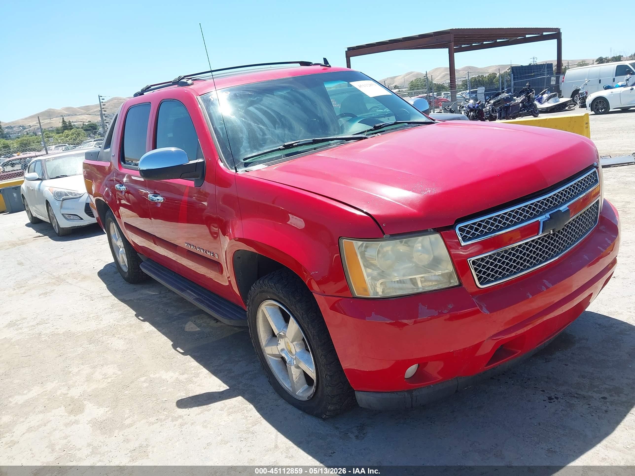 2008 Chevrolet Avalanche 1500 Ltz Red vin: 3GNFK12388G103201
