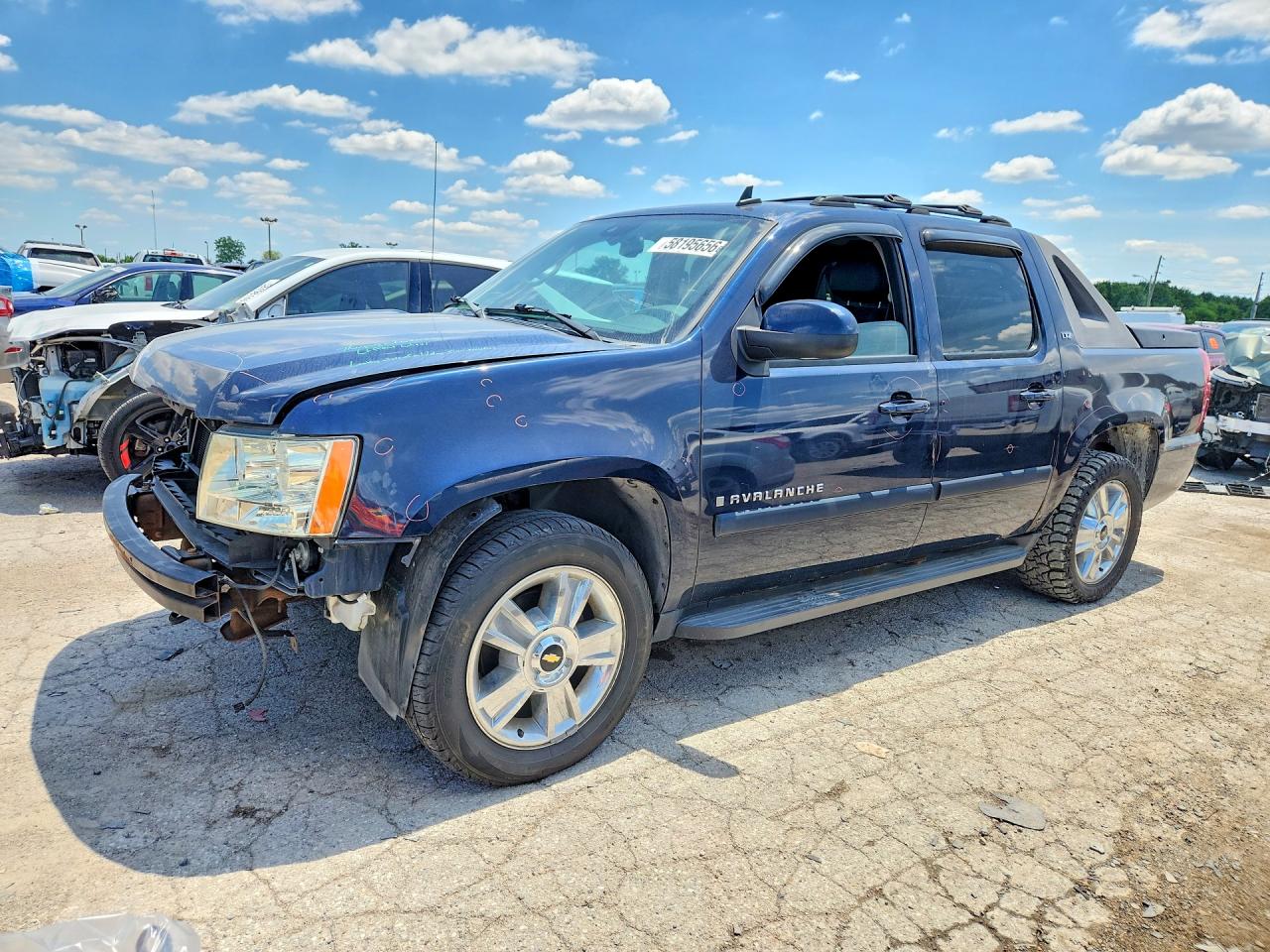 2007 Chevrolet Avalanche K1500 Blue vin: 3GNFK12397G146590