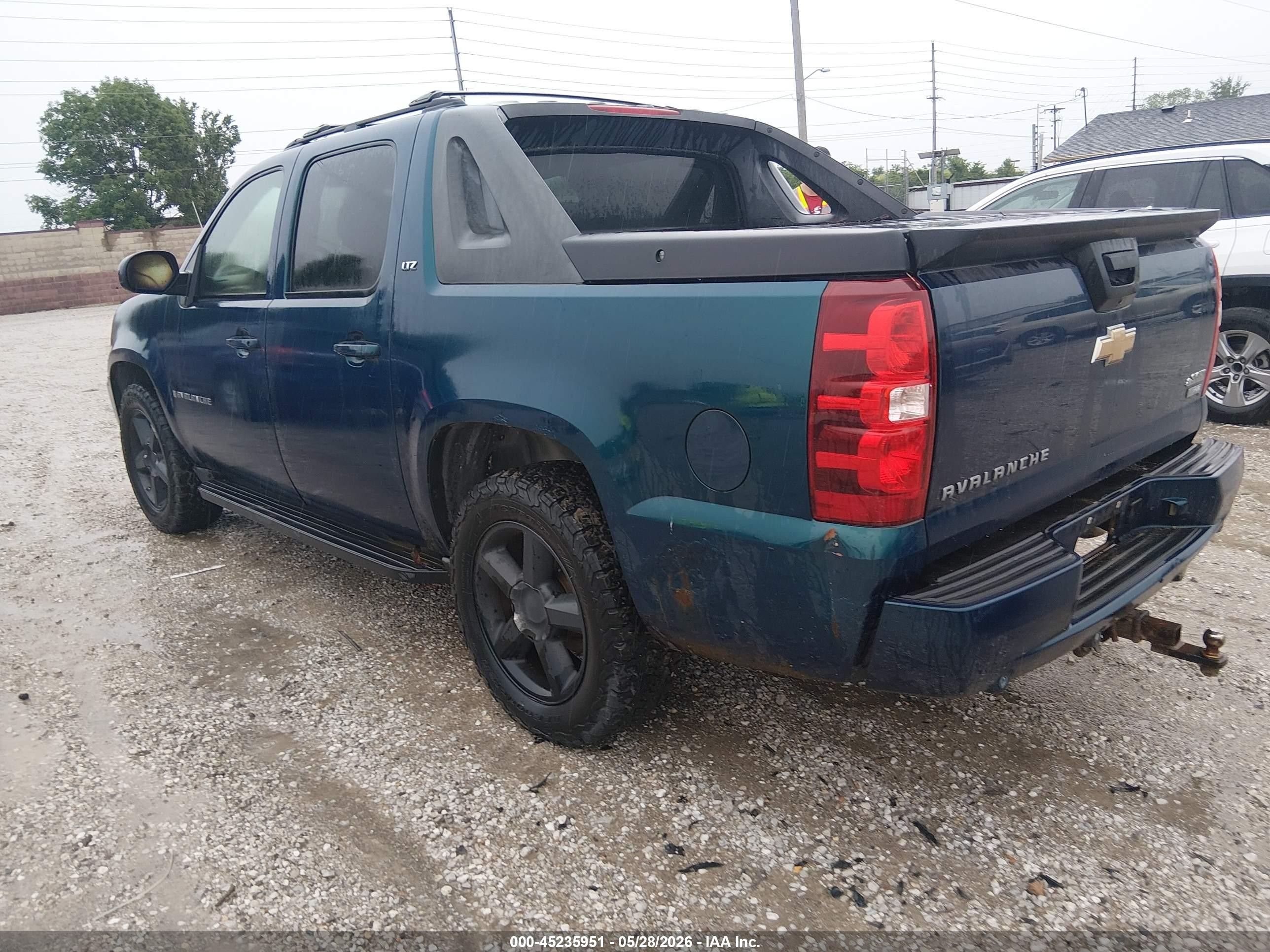 2007 Chevrolet Avalanche 1500 Ltz Turquoise vin: 3GNFK12397G150798
