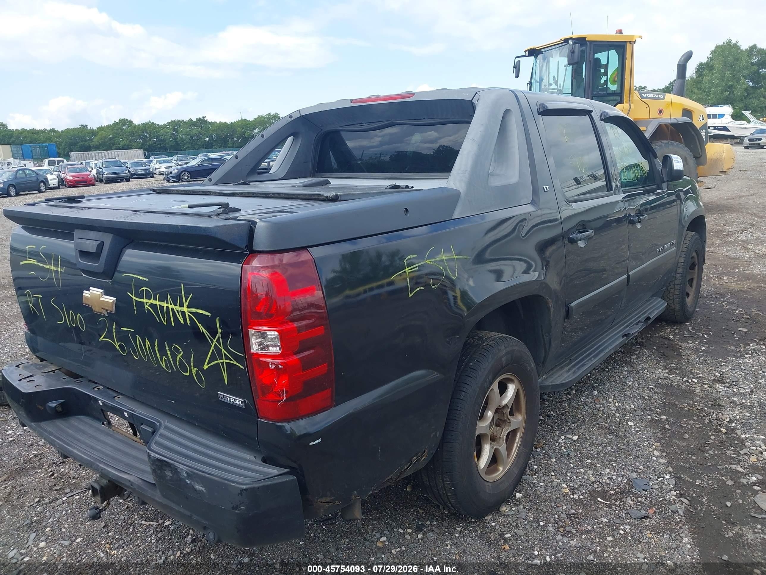 2007 Chevrolet Avalanche 1500 Lt Black vin: 3GNFK12397G217254