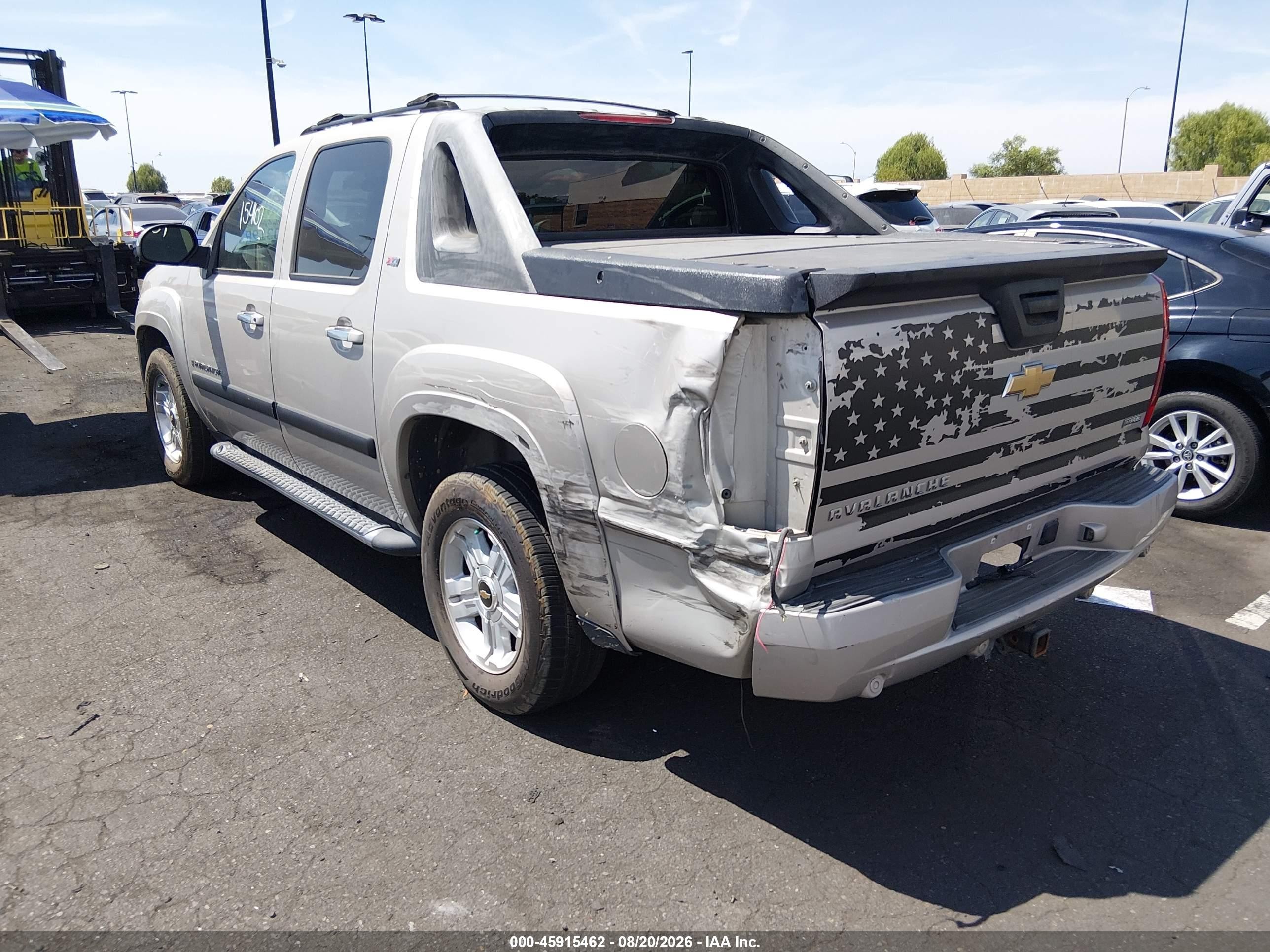 2007 Chevrolet Avalanche 1500 Lt Silver vin: 3GNFK123X7G228294