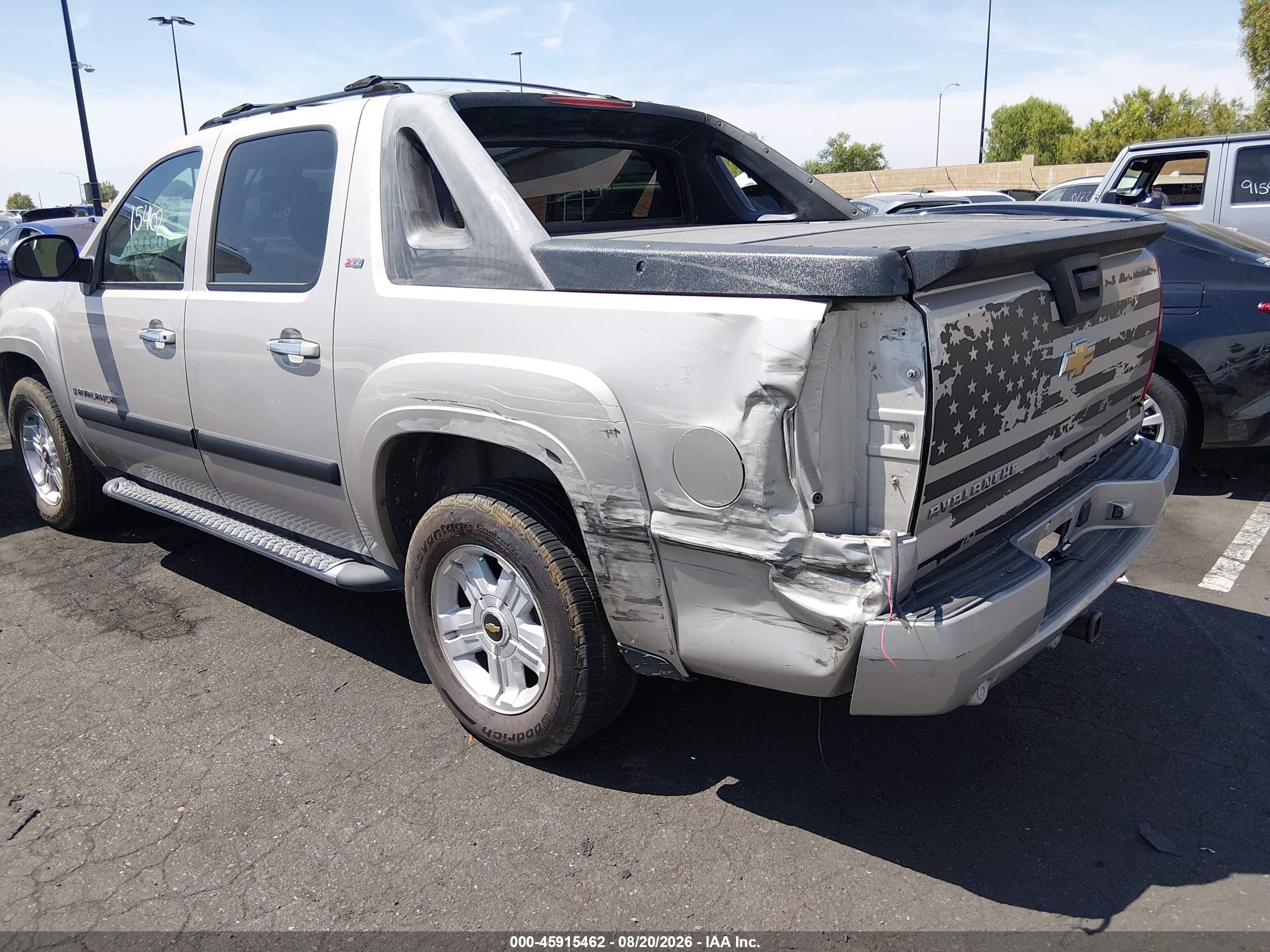 2007 Chevrolet Avalanche 1500 Lt Silver vin: 3GNFK123X7G228294