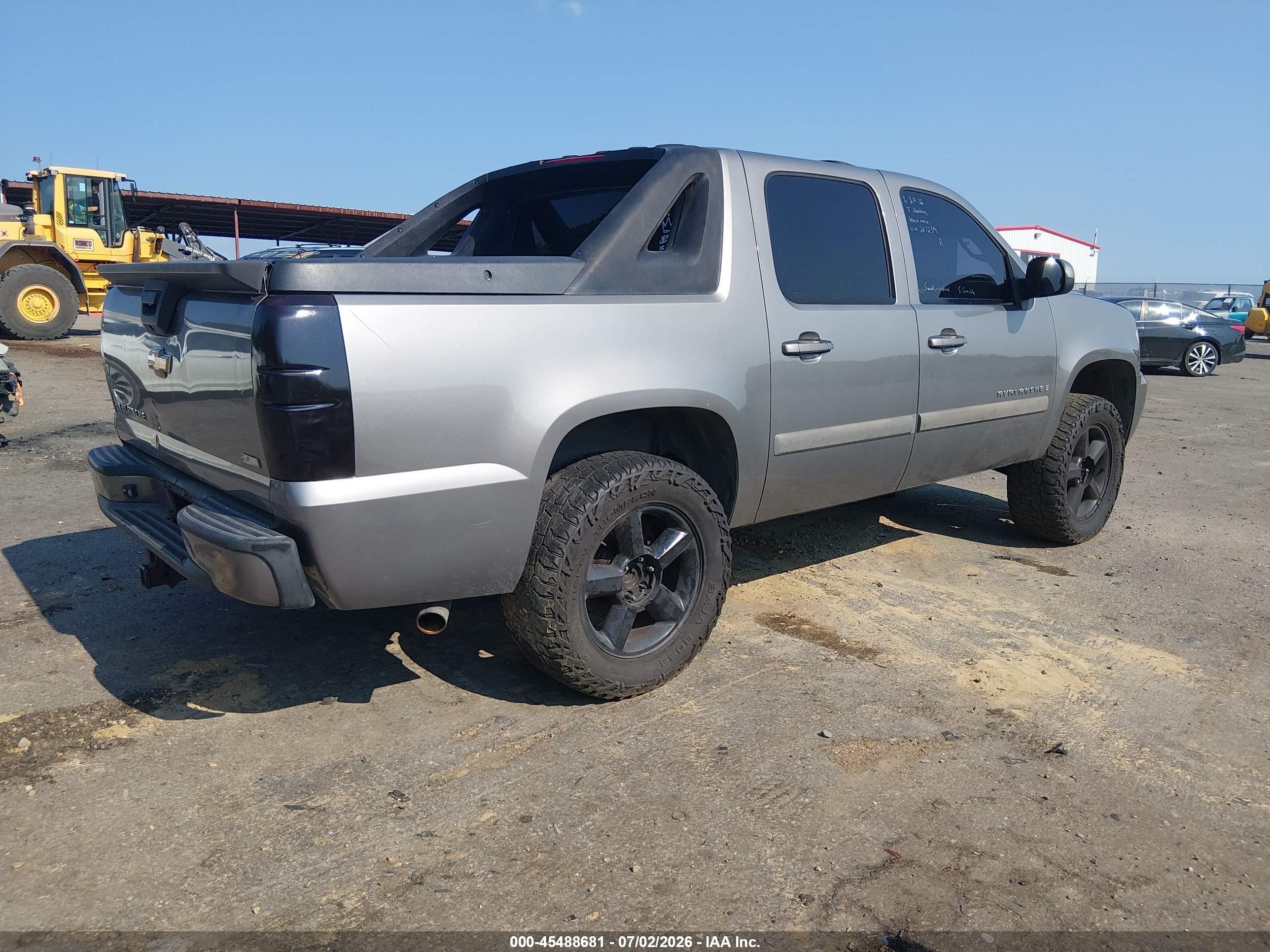 2007 Chevrolet Avalanche 1500 Lt Серый vin: 3GNFK123X7G267239
