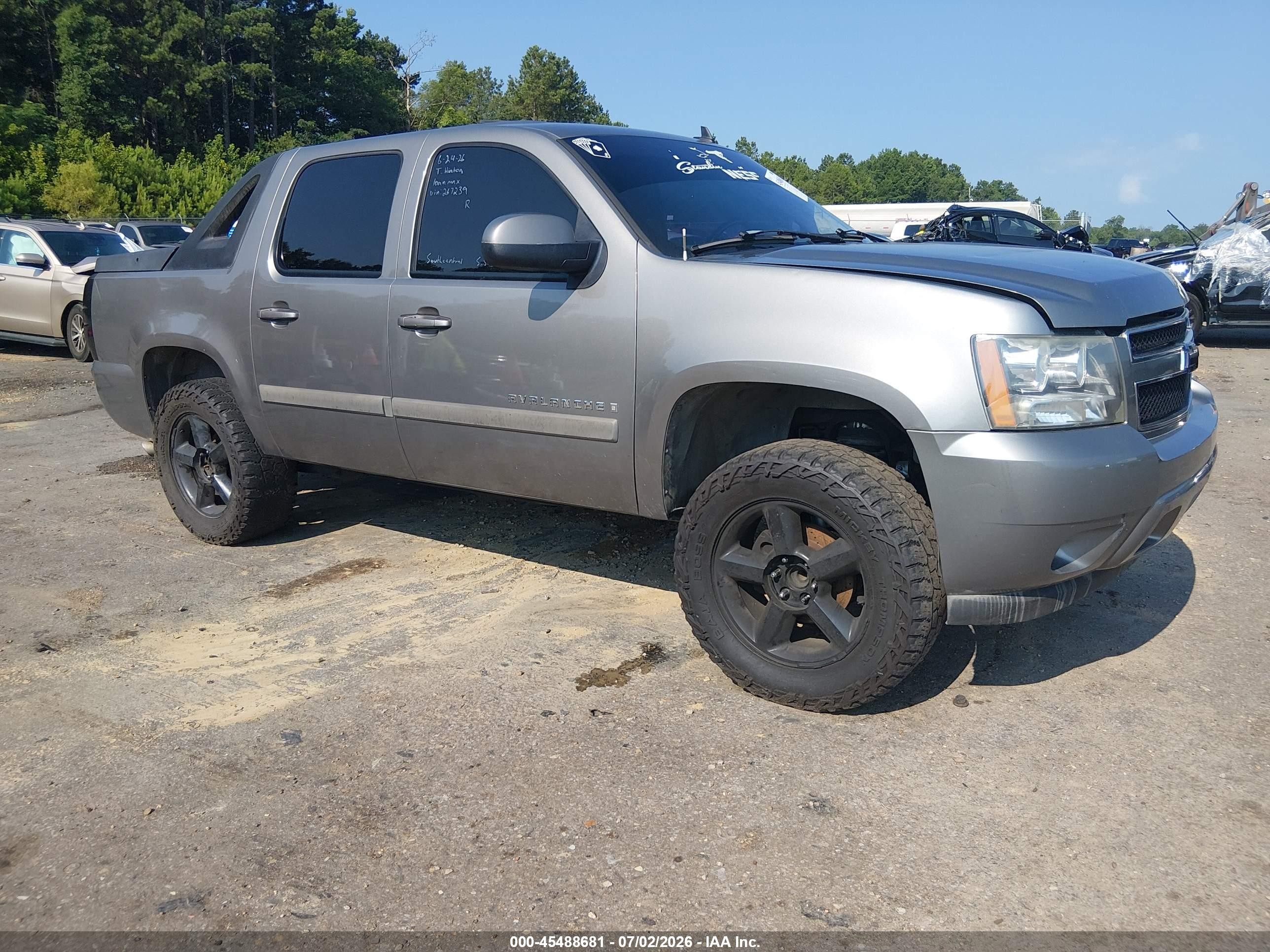 2007 Chevrolet Avalanche 1500 Lt Серый vin: 3GNFK123X7G267239