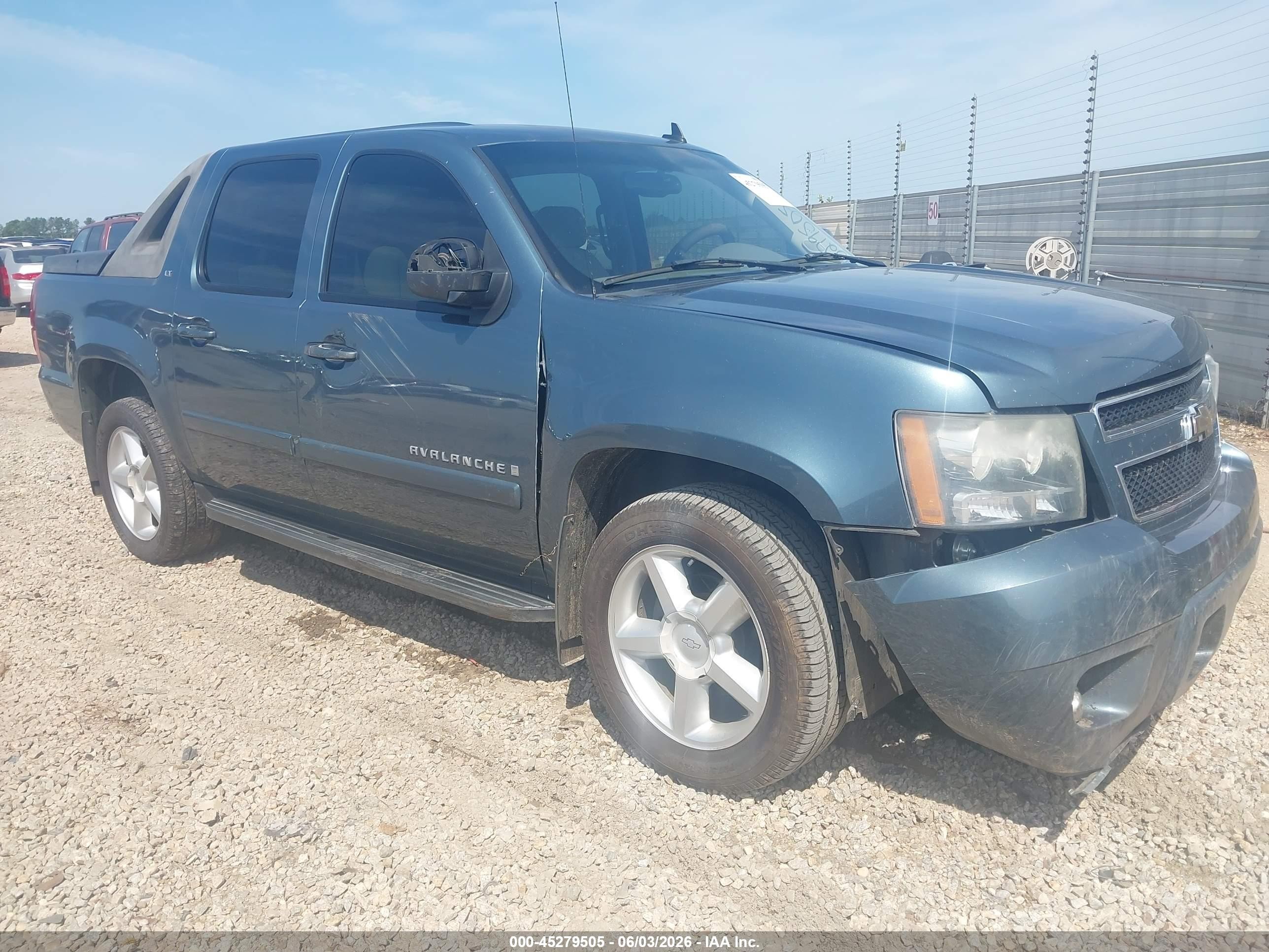 2008 Chevrolet Avalanche 1500 Lt Blue vin: 3GNFK123X8G186047