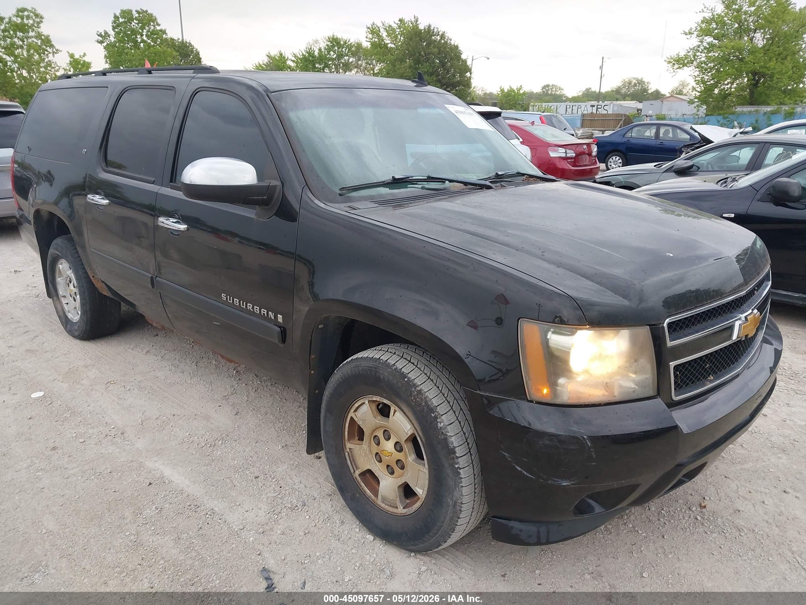 2007 Chevrolet Suburban 1500 Lt Black vin: 3GNFK16307G313686