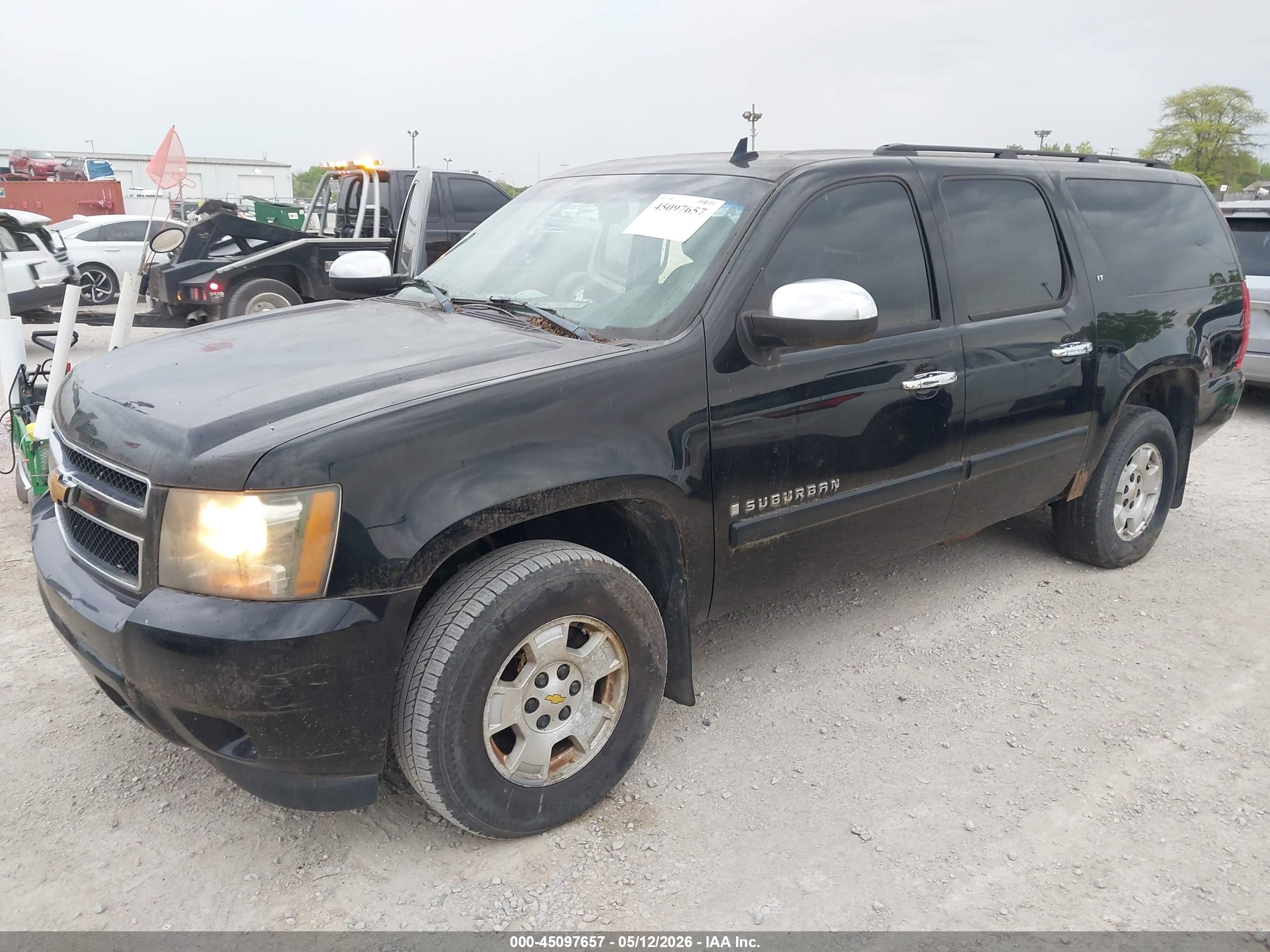 2007 Chevrolet Suburban 1500 Lt Black vin: 3GNFK16307G313686