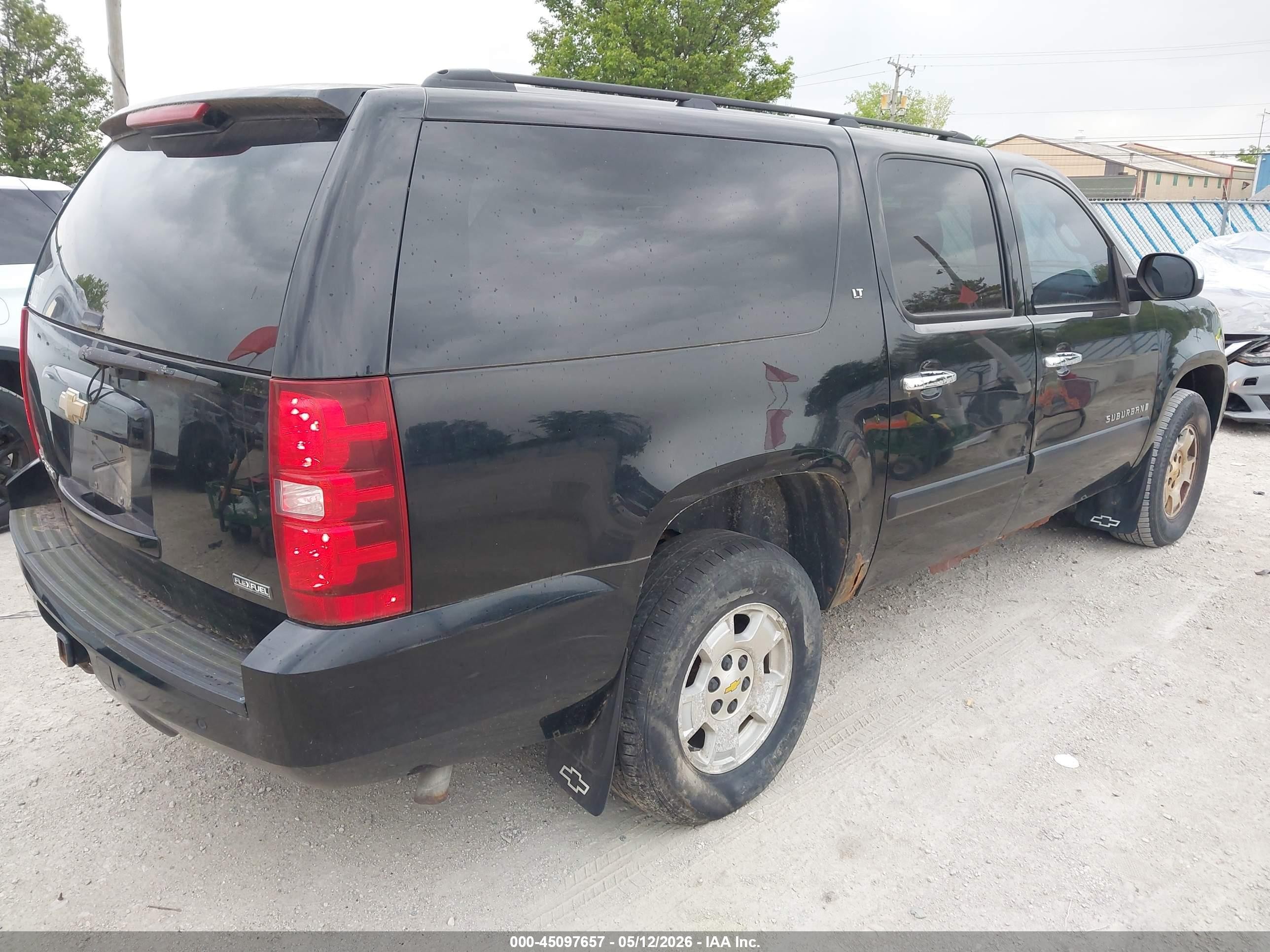2007 Chevrolet Suburban 1500 Lt Black vin: 3GNFK16307G313686