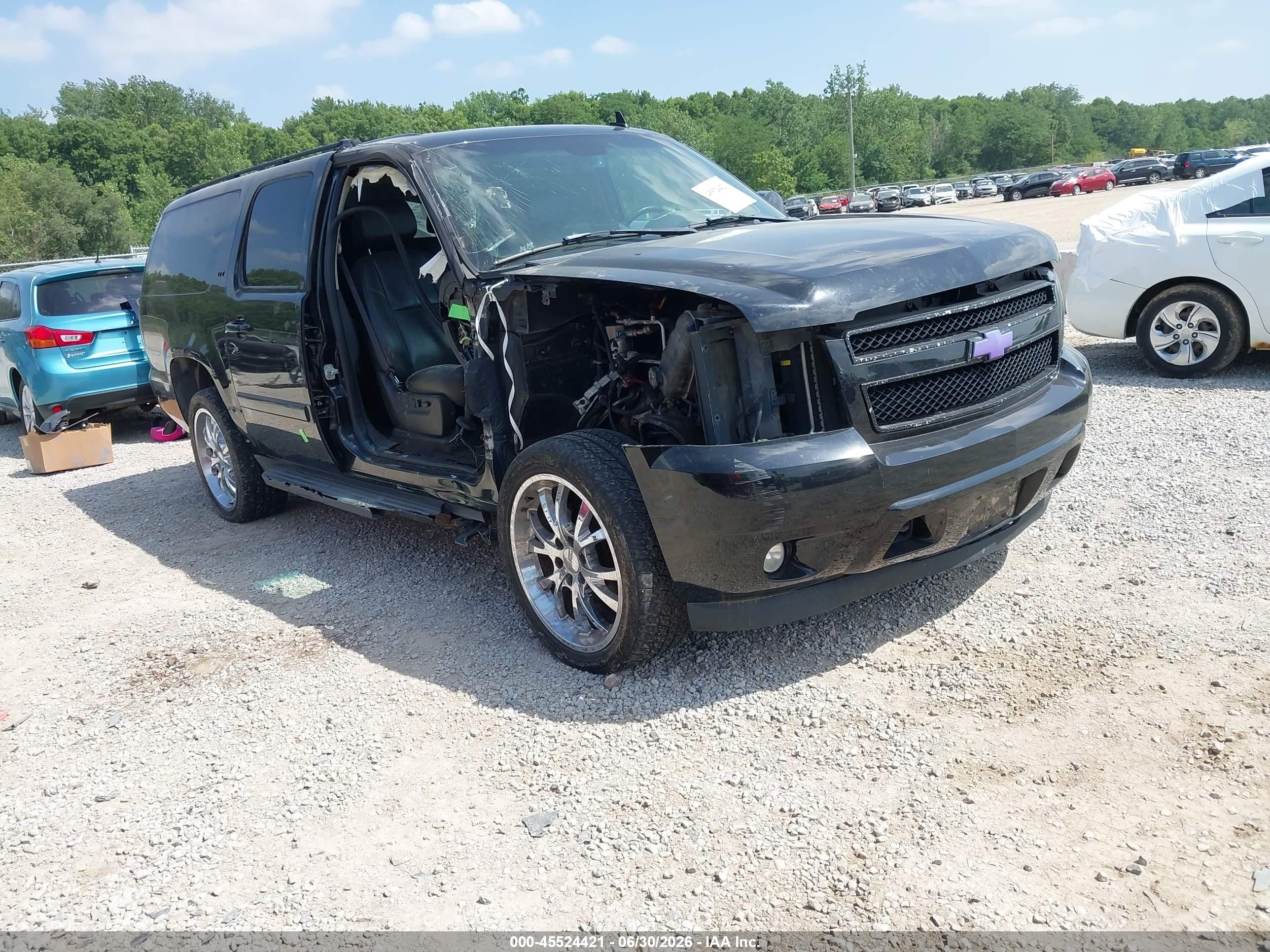 2007 Chevrolet Suburban Lt Black vin: 3GNFK16327G192644