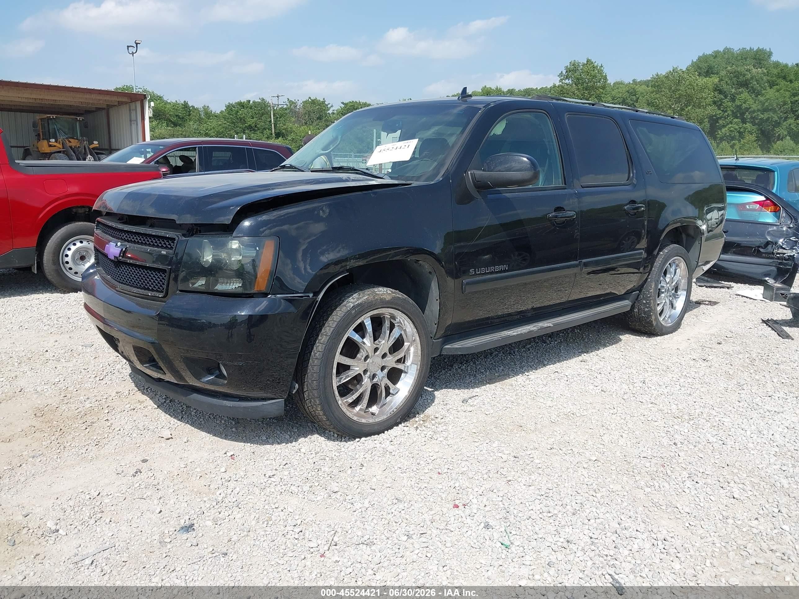 2007 Chevrolet Suburban Lt Black vin: 3GNFK16327G192644