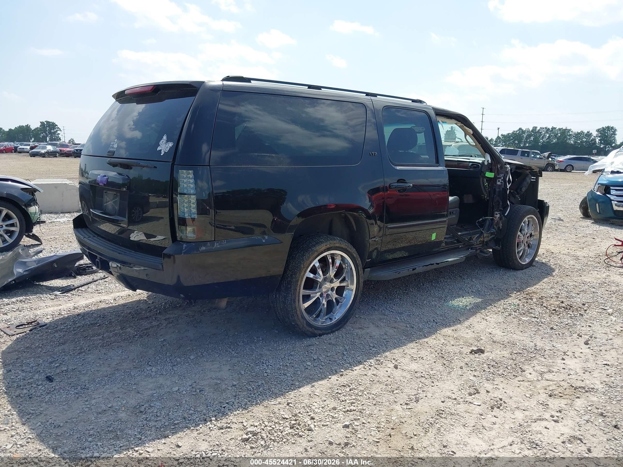 2007 Chevrolet Suburban Lt Black vin: 3GNFK16327G192644