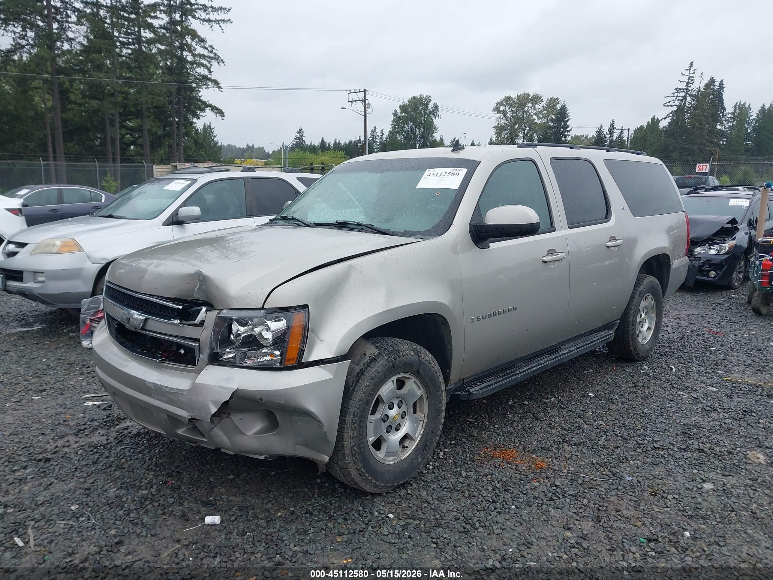 2008 Chevrolet Suburban 1500 Lt Gray vin: 3GNFK16328G180625