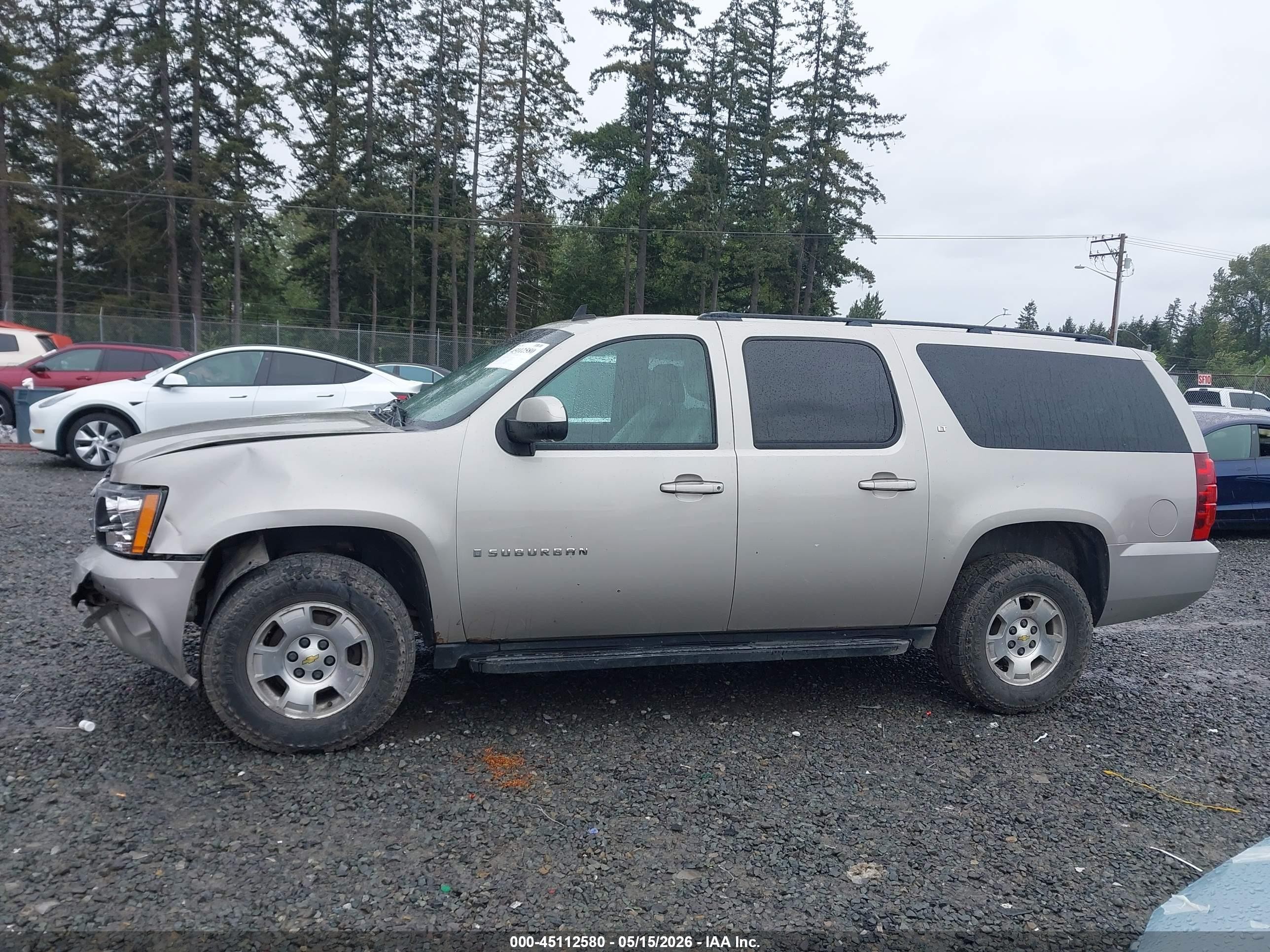 2008 Chevrolet Suburban 1500 Lt Gray vin: 3GNFK16328G180625