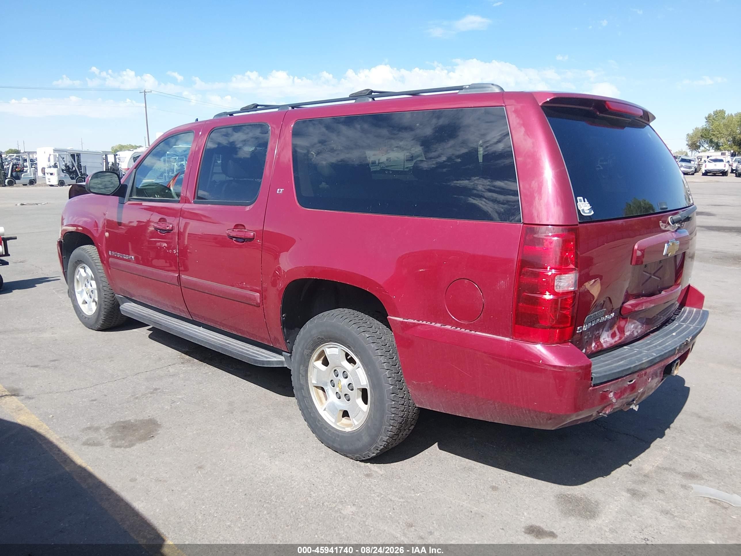 2007 Chevrolet Suburban Lt Burgundy vin: 3GNFK16337G267741
