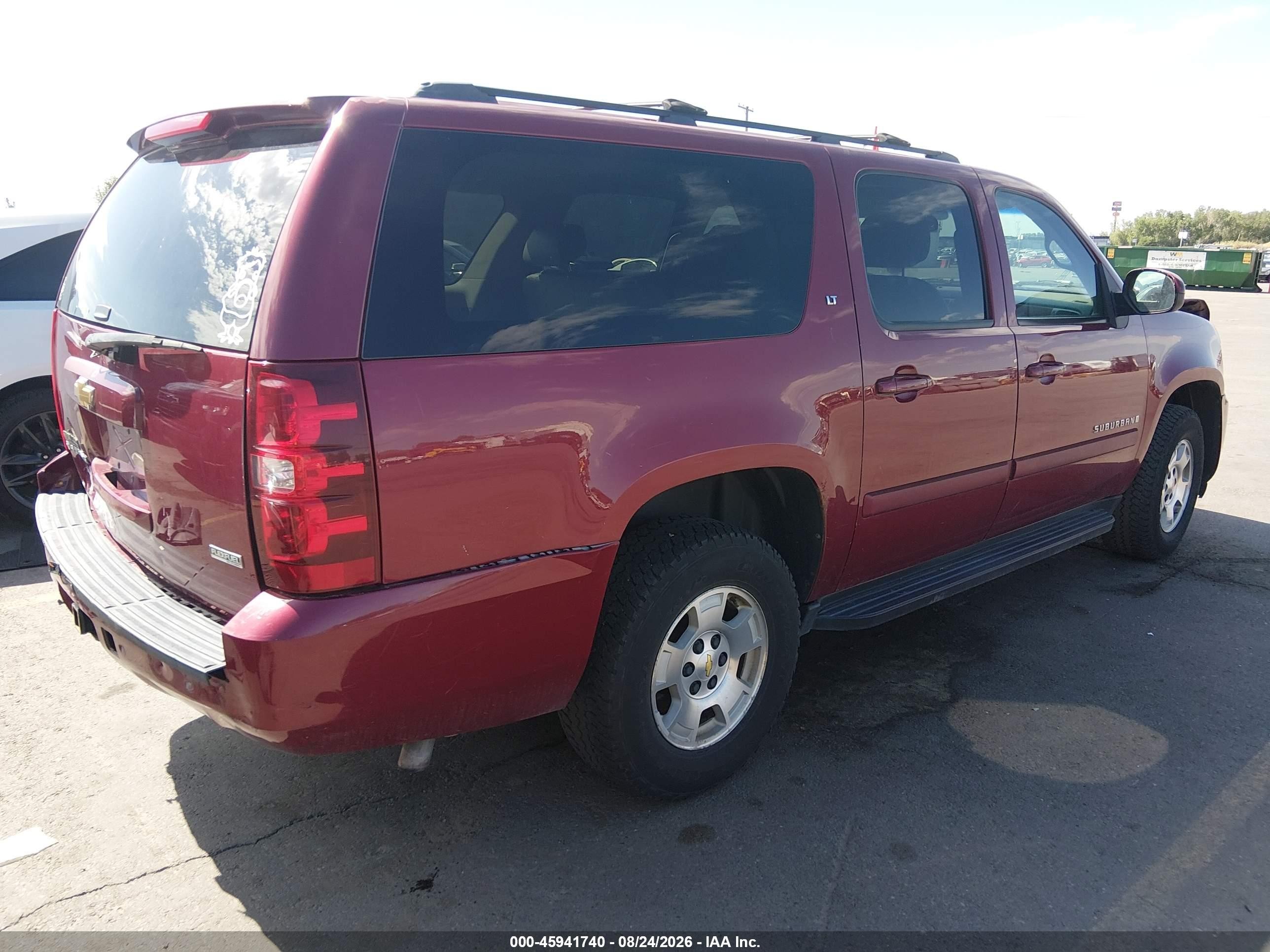 2007 Chevrolet Suburban Lt Burgundy vin: 3GNFK16337G267741