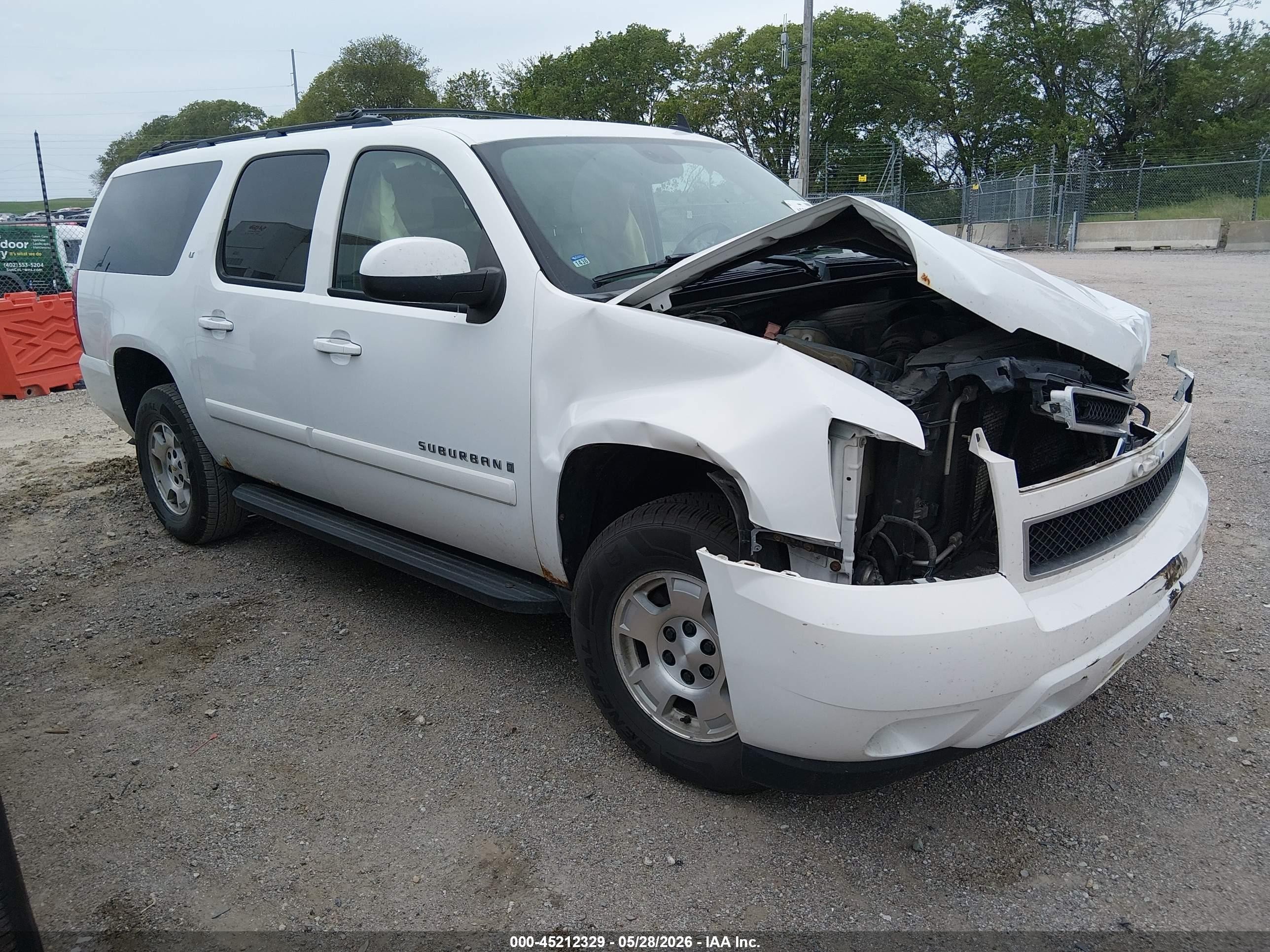 2008 Chevrolet Suburban 1500 Lt White vin: 3GNFK16338G102175
