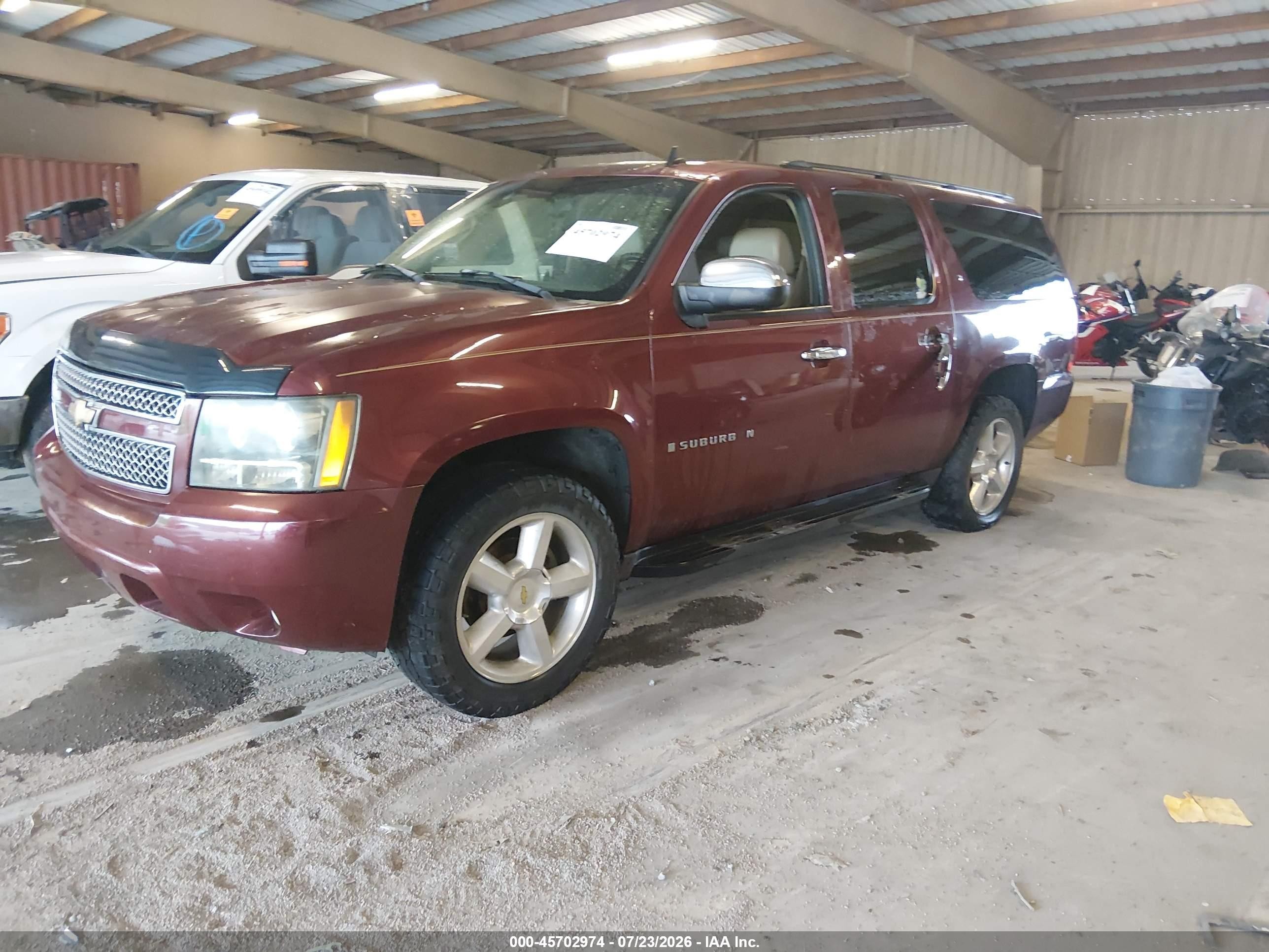 2008 Chevrolet Suburban 1500 Ltz Maroon vin: 3GNFK16338G129277
