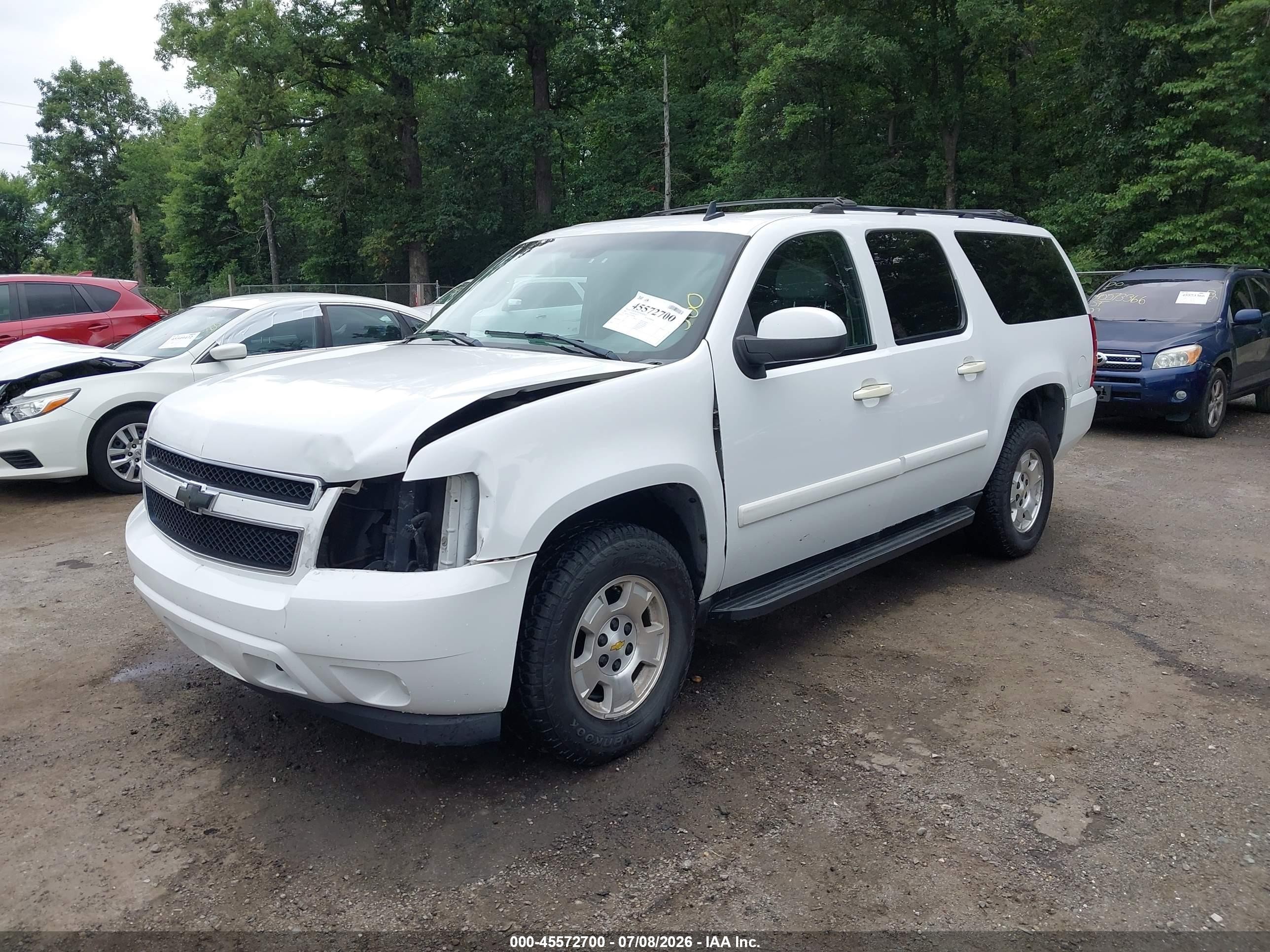 2007 Chevrolet Suburban Lt White vin: 3GNFK16347G185940
