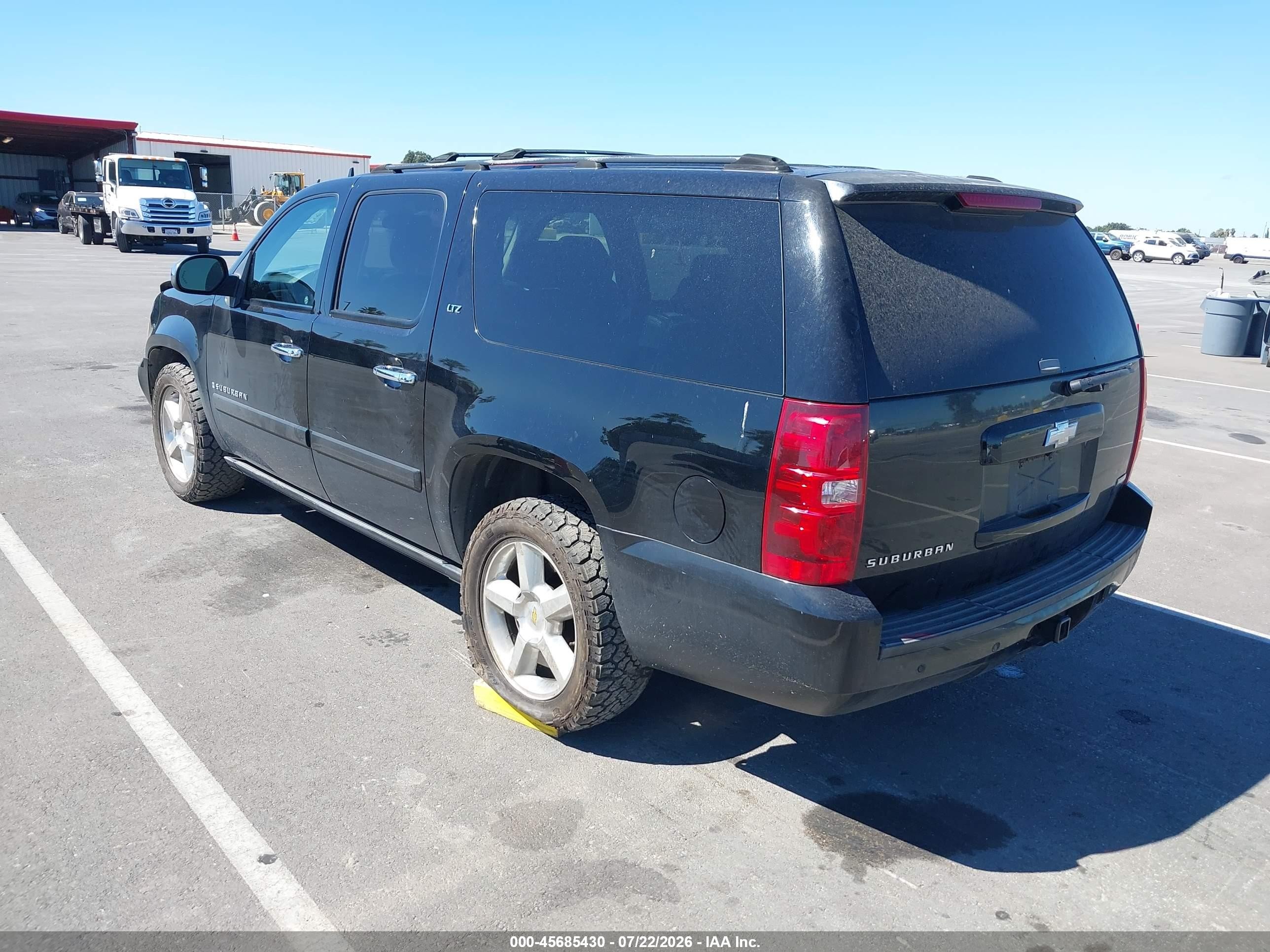 2007 Chevrolet Suburban Ltz Black vin: 3GNFK16347G214868