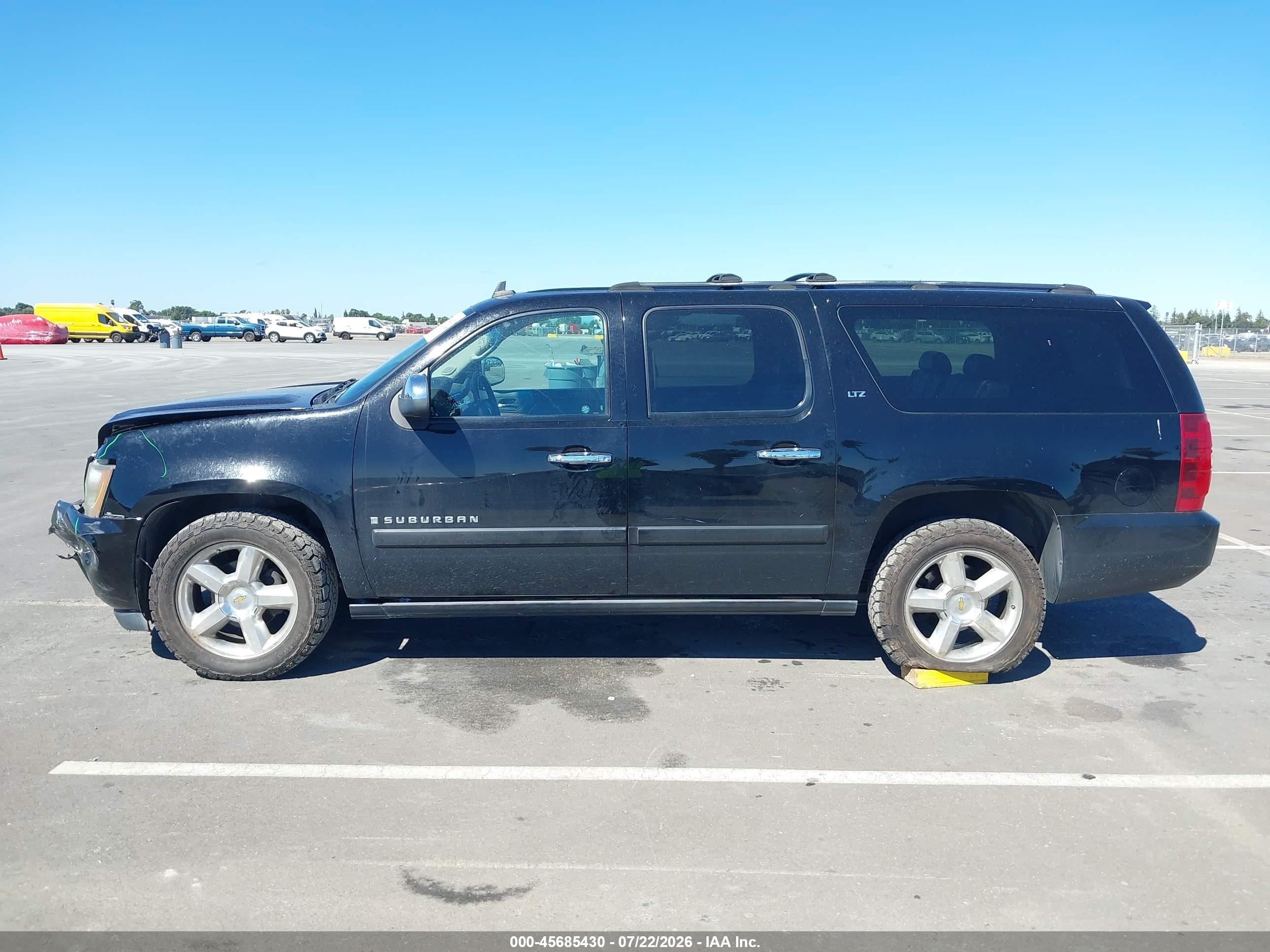 2007 Chevrolet Suburban Ltz Black vin: 3GNFK16347G214868