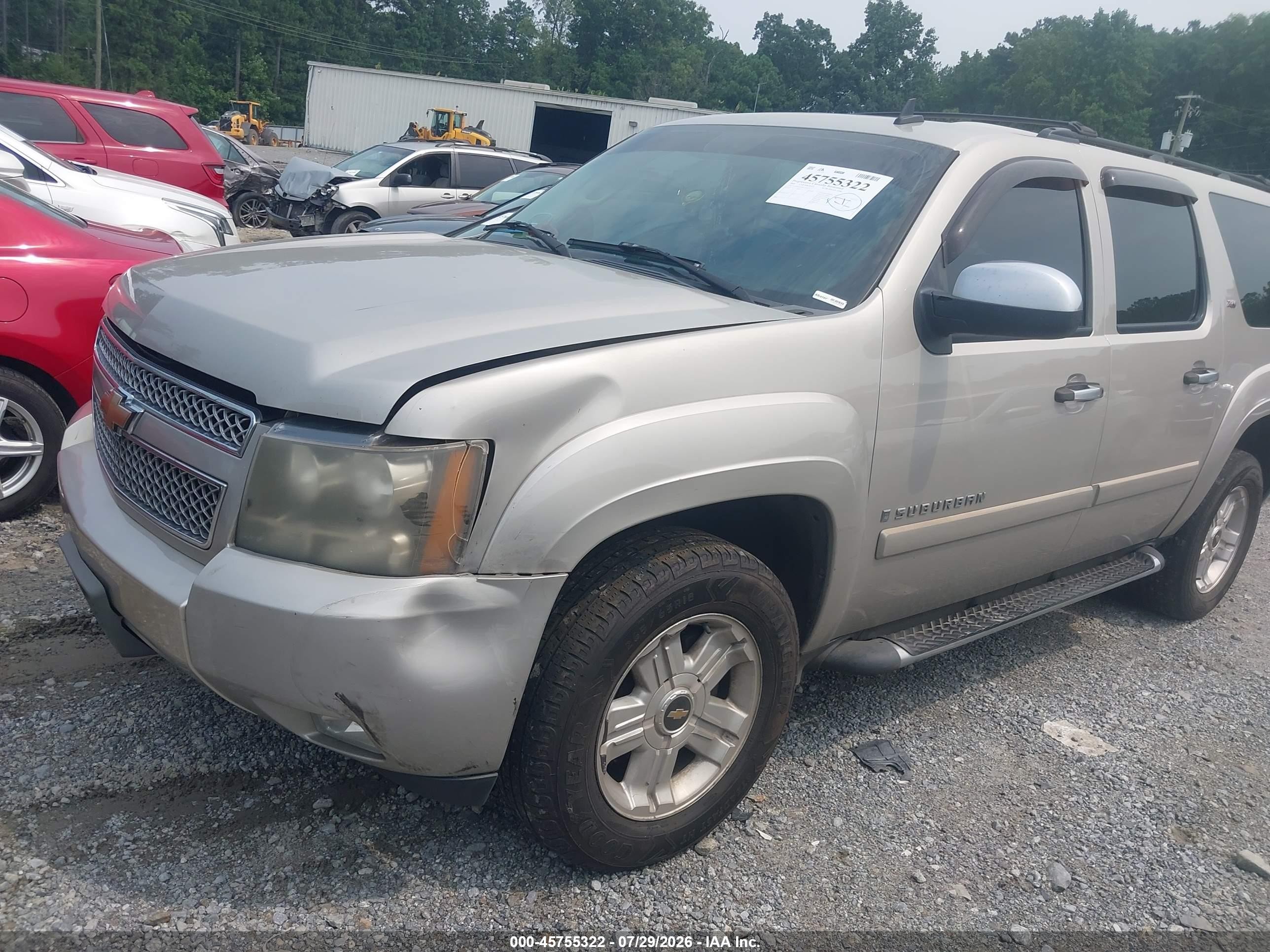 2008 Chevrolet Suburban 1500 Lt Silver vin: 3GNFK16348G171523
