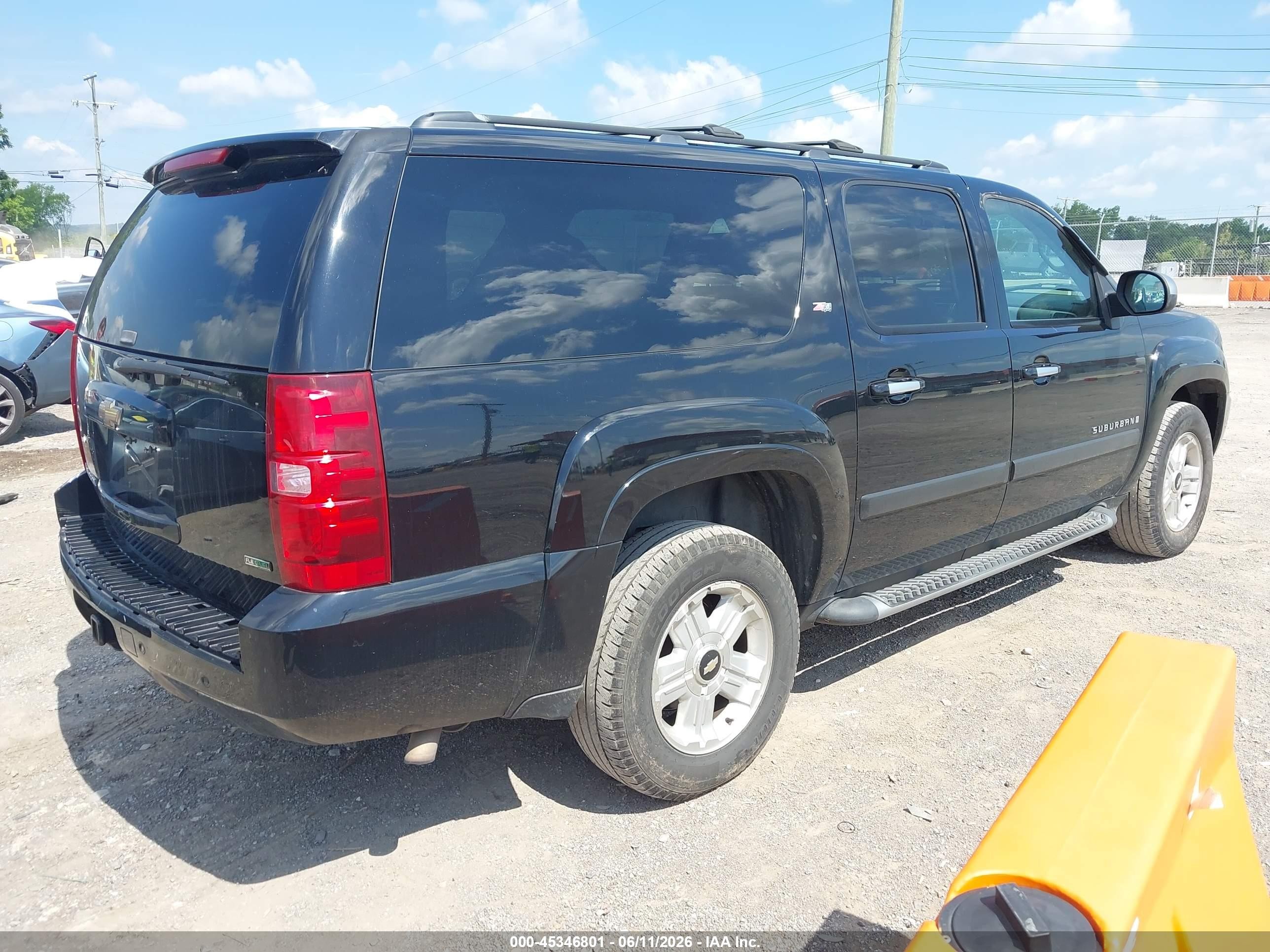 2007 Chevrolet Suburban Lt Black vin: 3GNFK16367G304345