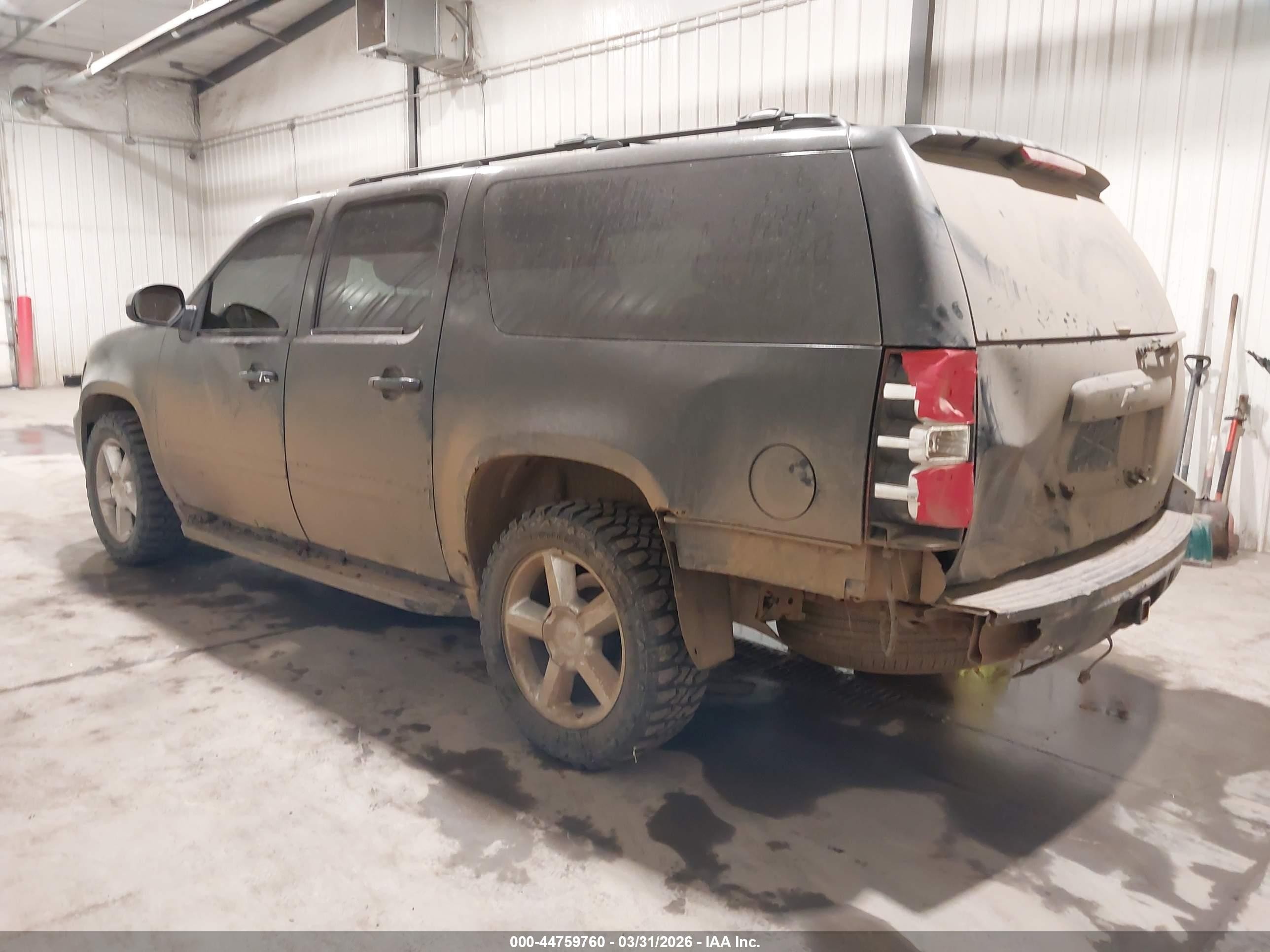 2007 Chevrolet Suburban 1500 Ltz Black vin: 3GNFK16367G314258