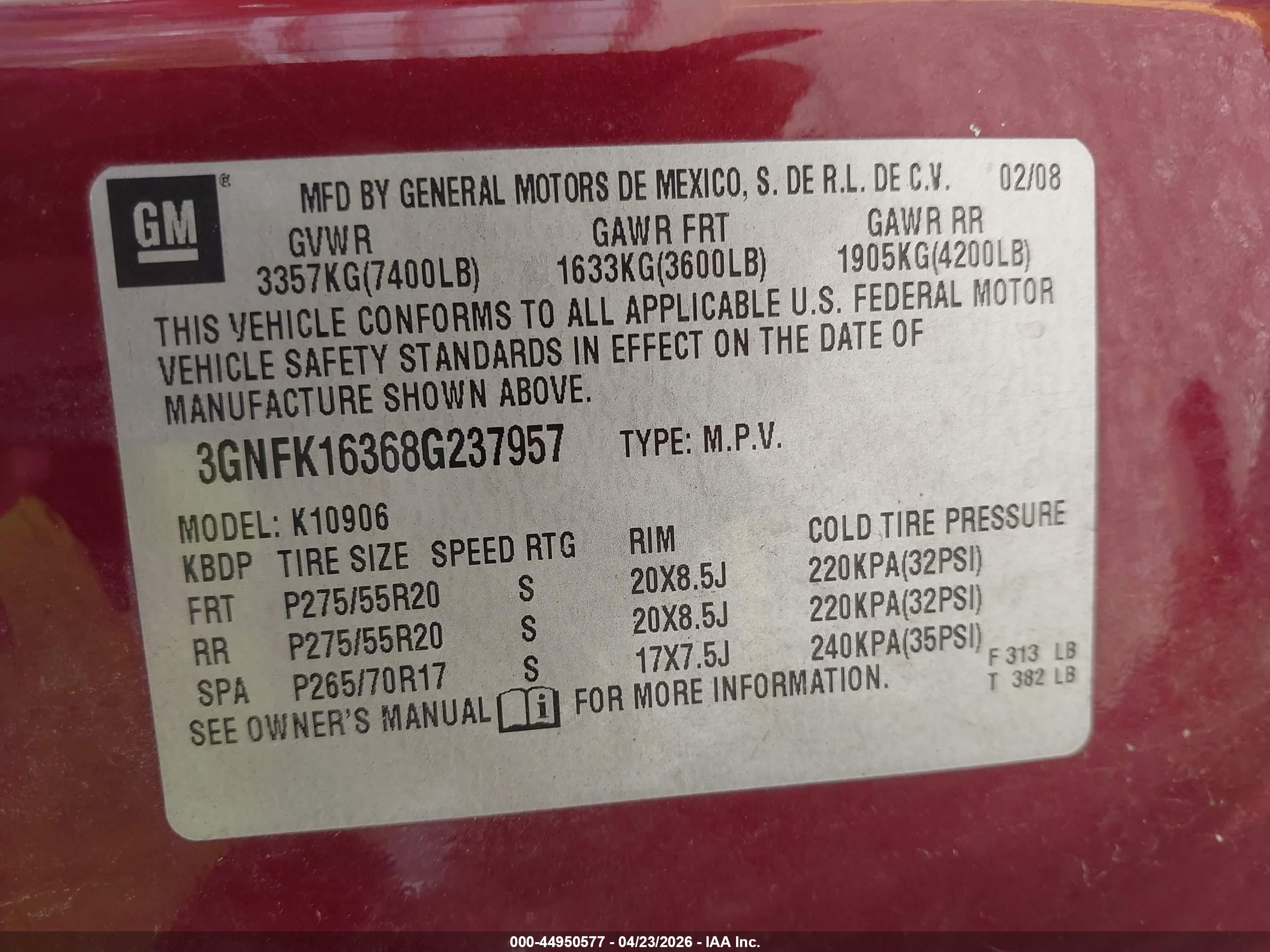 2008 Chevrolet Suburban 1500 Ltz Темно-бордовый vin: 3GNFK16368G237957