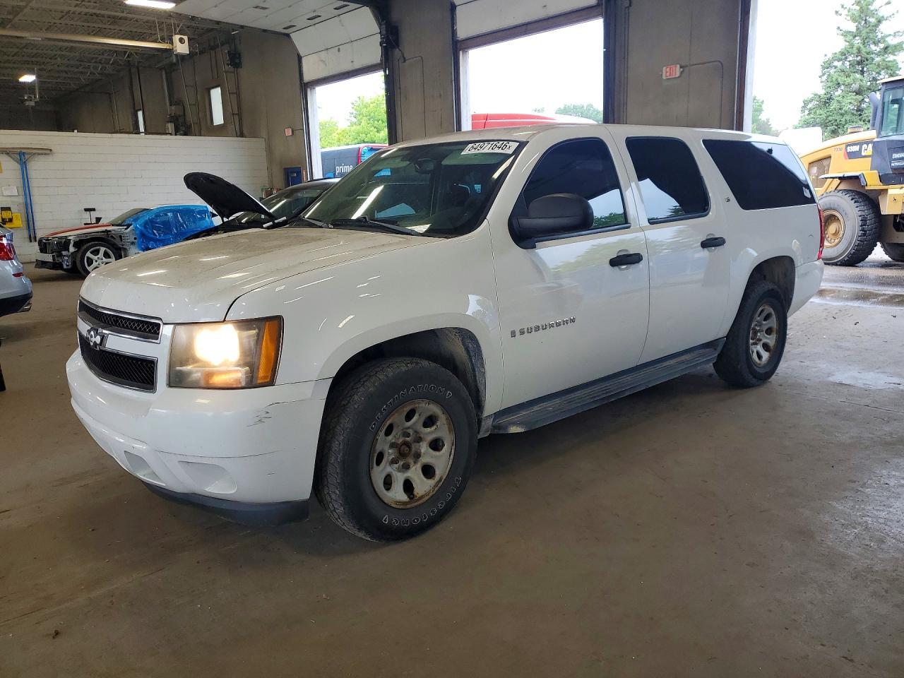 2008 Chevrolet Suburban K1500 Ls White vin: 3GNFK16388G303618