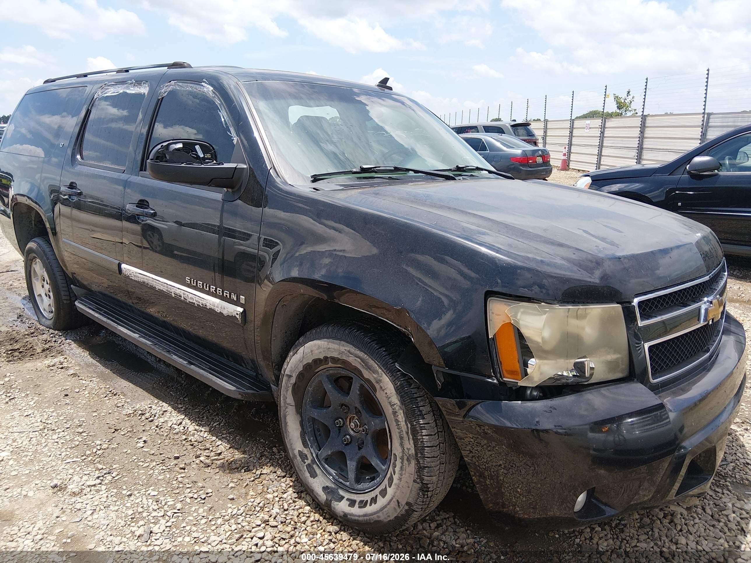 2007 Chevrolet Suburban Lt Черный vin: 3GNFK16397G181754