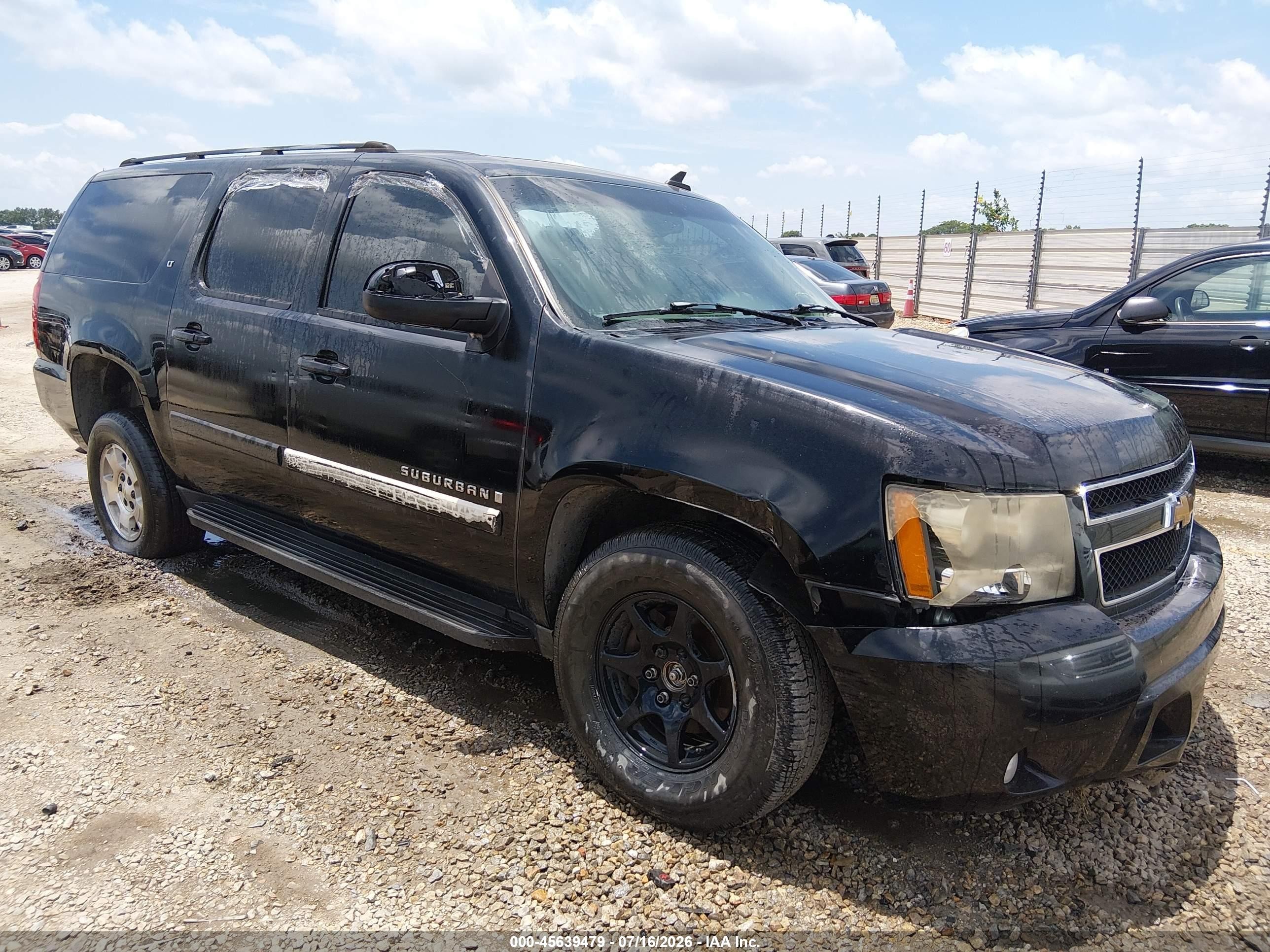 2007 Chevrolet Suburban Lt Черный vin: 3GNFK16397G181754