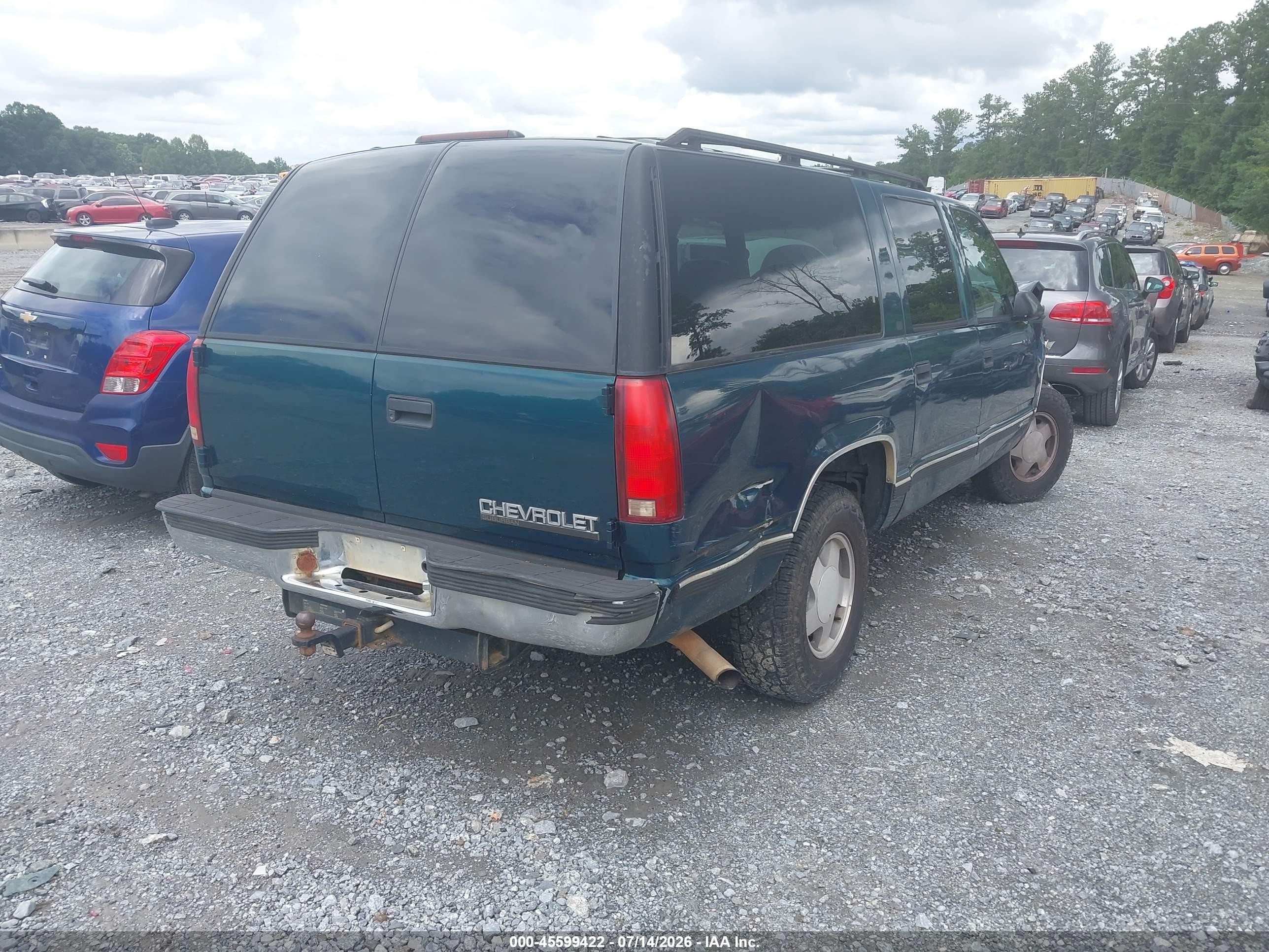 1997 Chevrolet Suburban 1500   Green vin: 3GNFK16R1VG177862