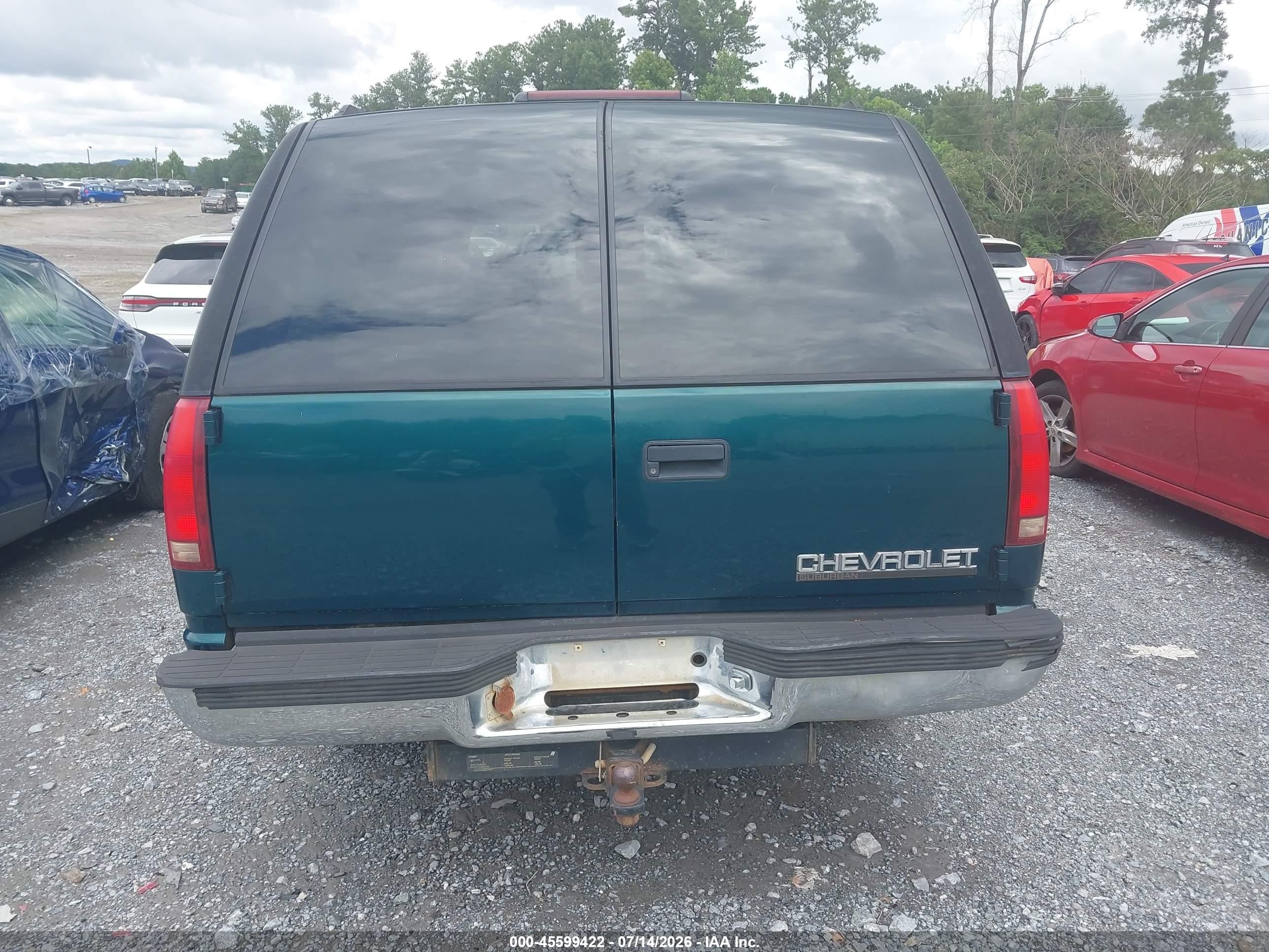 1997 Chevrolet Suburban 1500   Green vin: 3GNFK16R1VG177862
