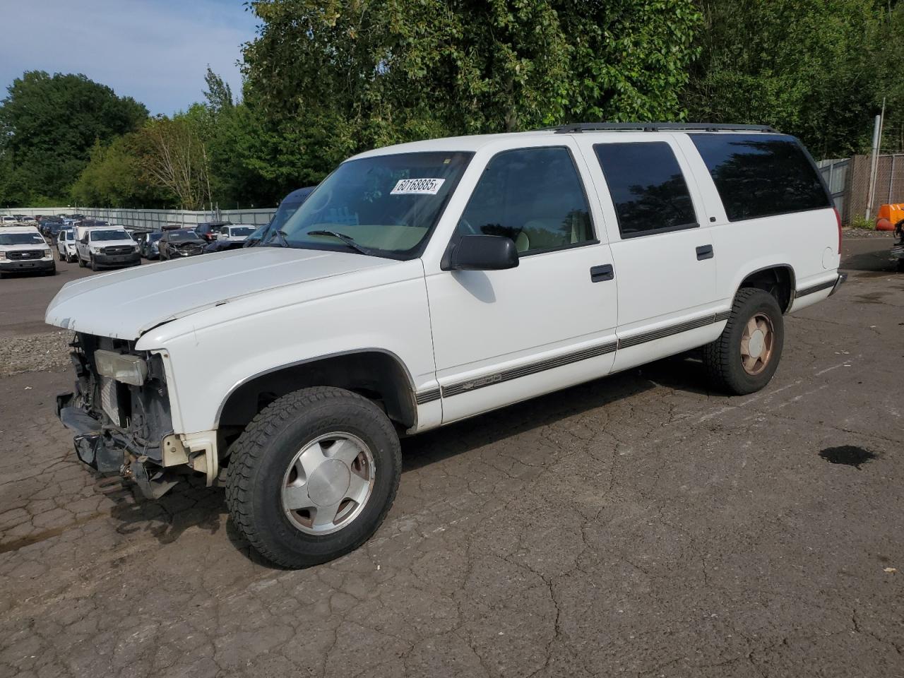 1997 Chevrolet Suburban K1500 White vin: 3GNFK16R5VG153385