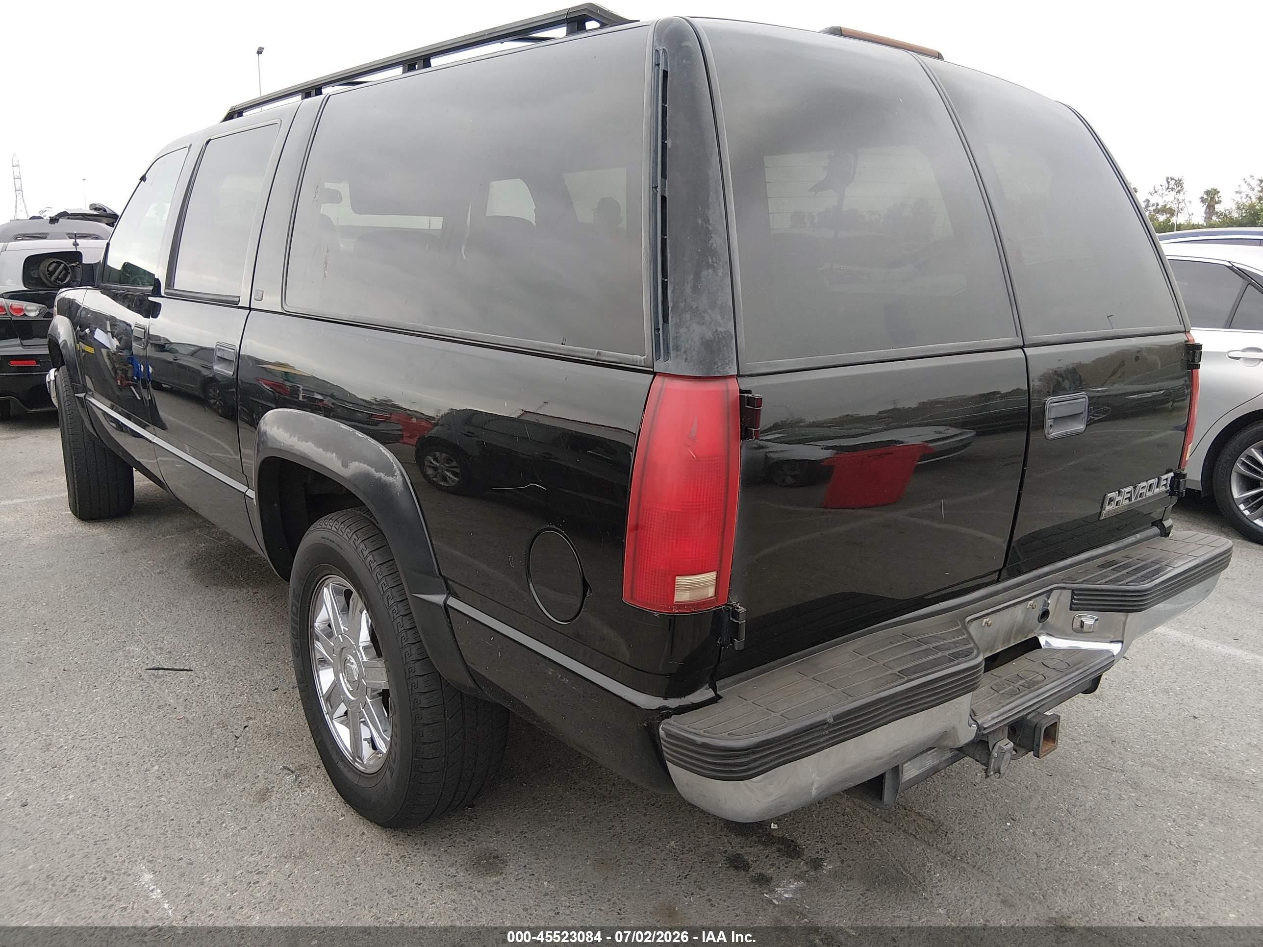 1999 Chevrolet Suburban Lt Black vin: 3GNFK16R5XG142146