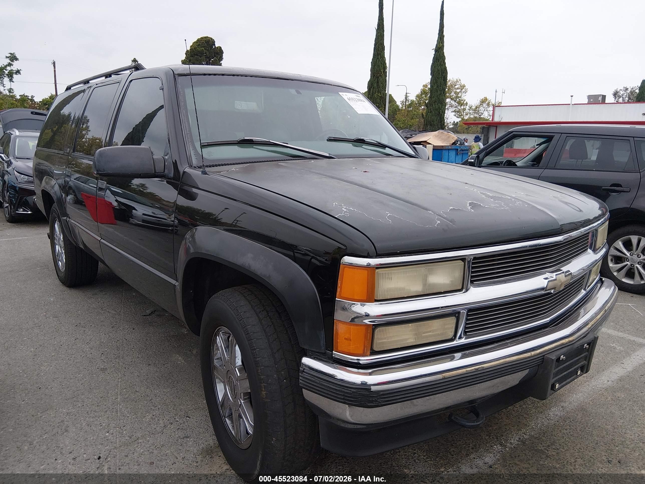1999 Chevrolet Suburban Lt Black vin: 3GNFK16R5XG142146