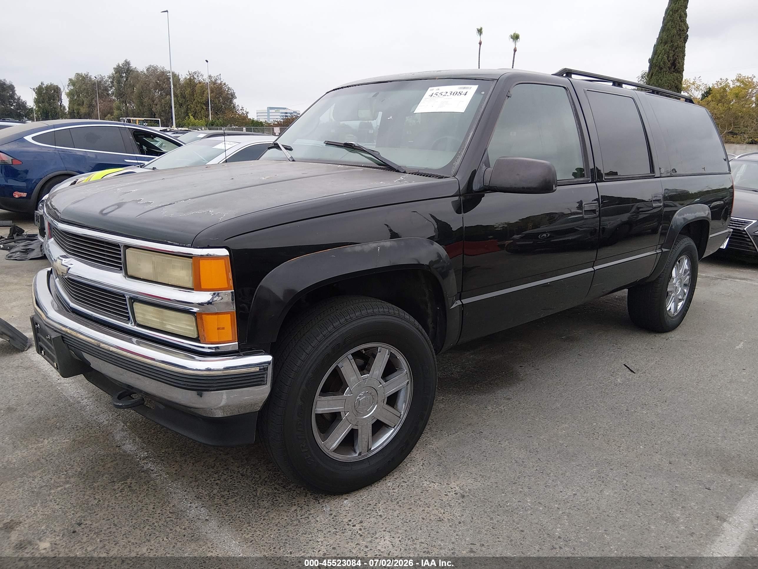 1999 Chevrolet Suburban Lt Black vin: 3GNFK16R5XG142146