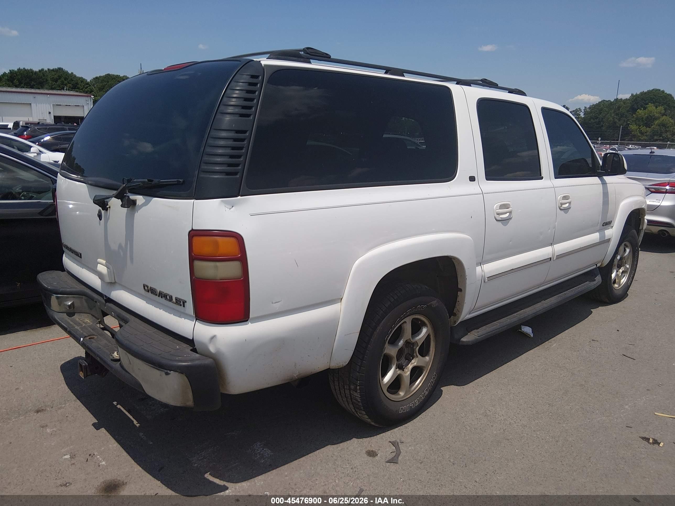 2001 Chevrolet Suburban 1500 Lt White vin: 3GNFK16T01G114967