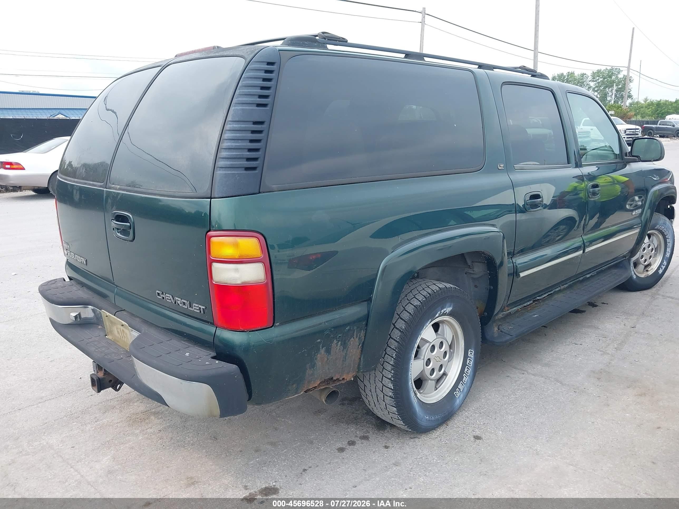 2001 Chevrolet Suburban 1500 Lt Green vin: 3GNFK16T01G119652
