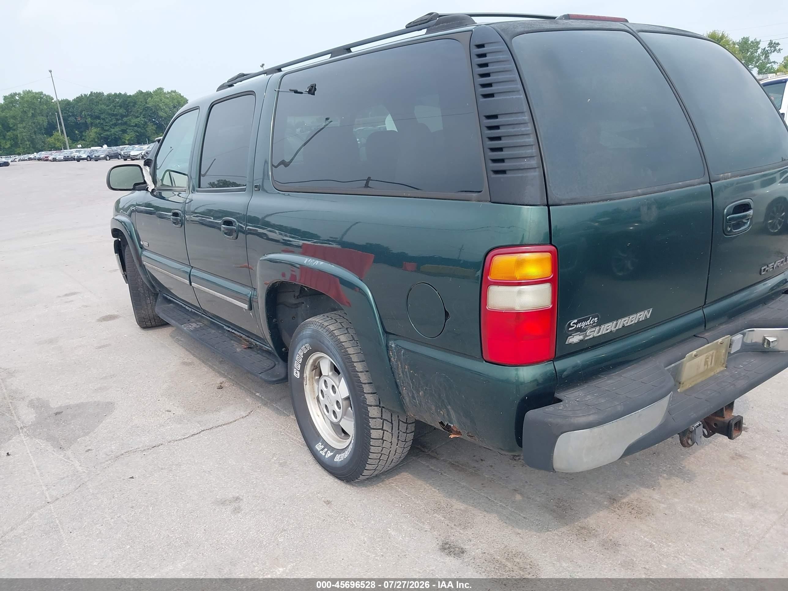 2001 Chevrolet Suburban 1500 Lt Green vin: 3GNFK16T01G119652