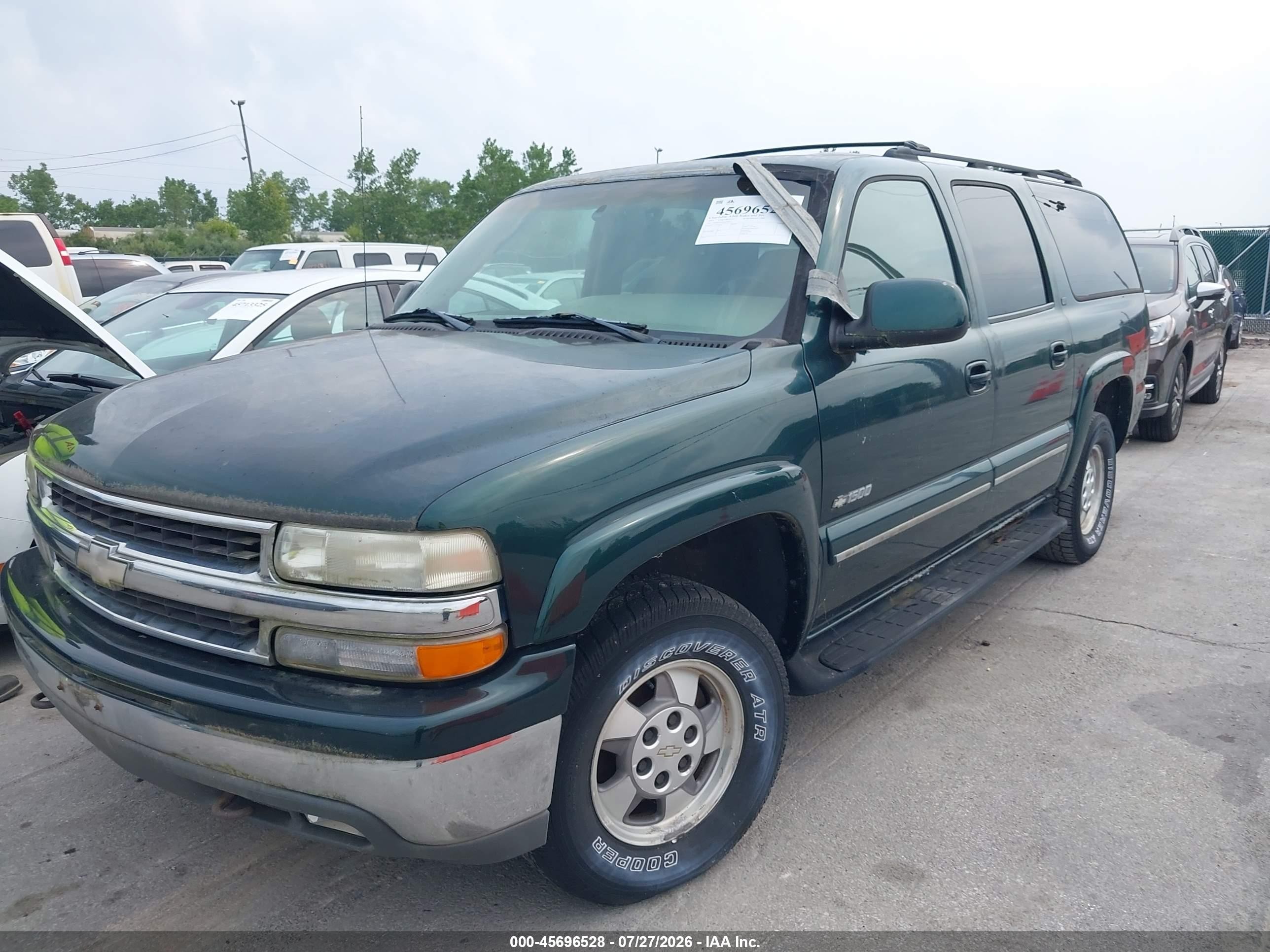 2001 Chevrolet Suburban 1500 Lt Green vin: 3GNFK16T01G119652