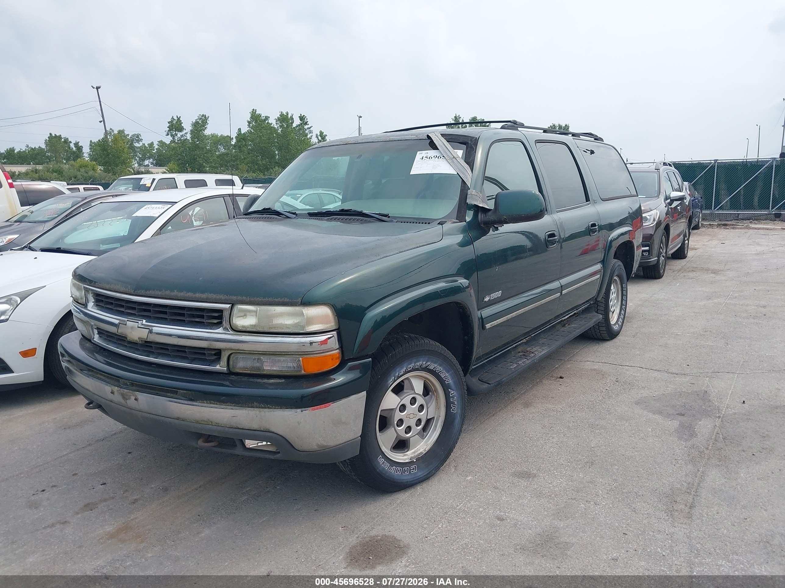 2001 Chevrolet Suburban 1500 Lt Green vin: 3GNFK16T01G119652