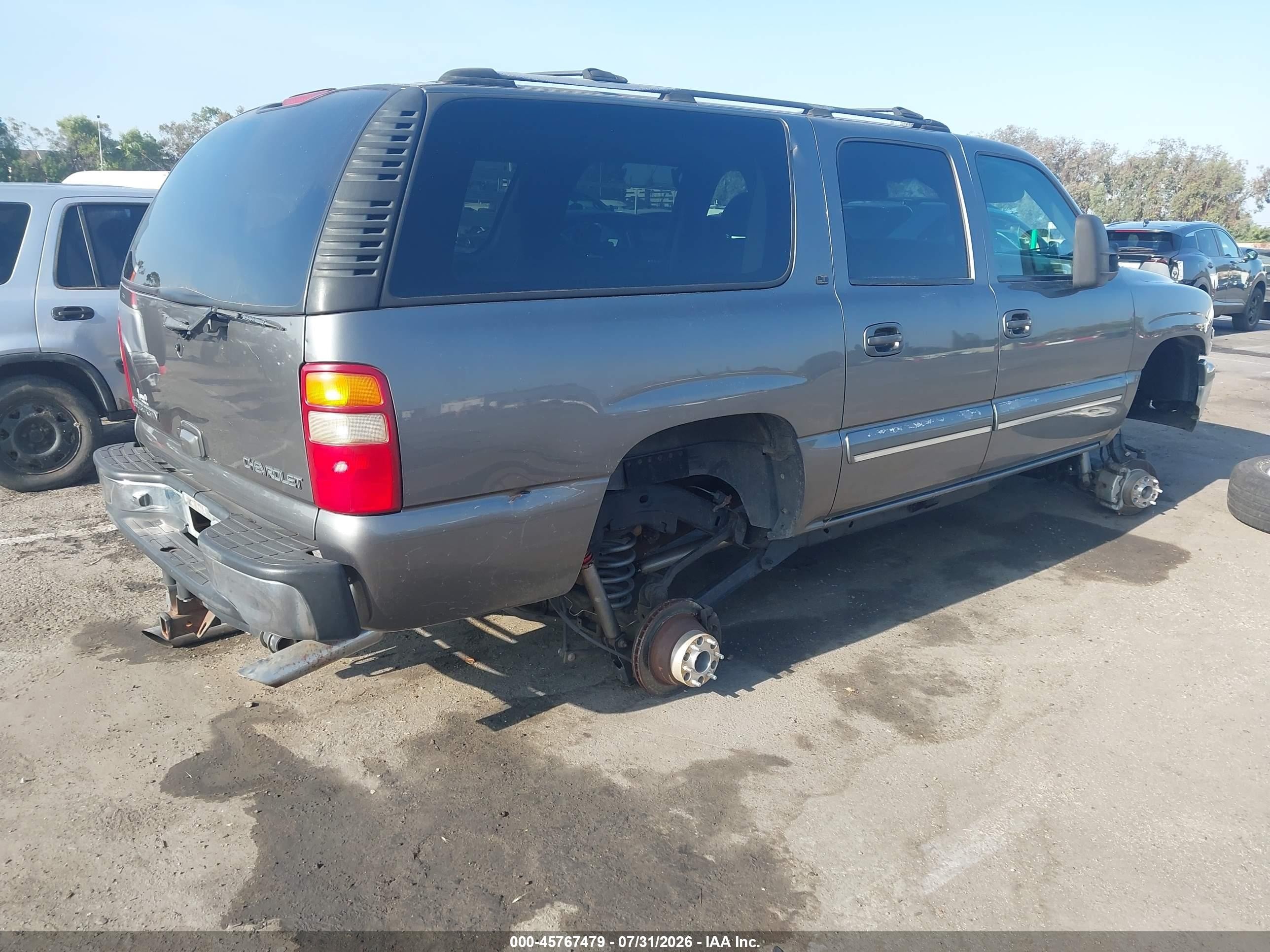 2001 Chevrolet Suburban 1500 Lt Gray vin: 3GNFK16T01G251049