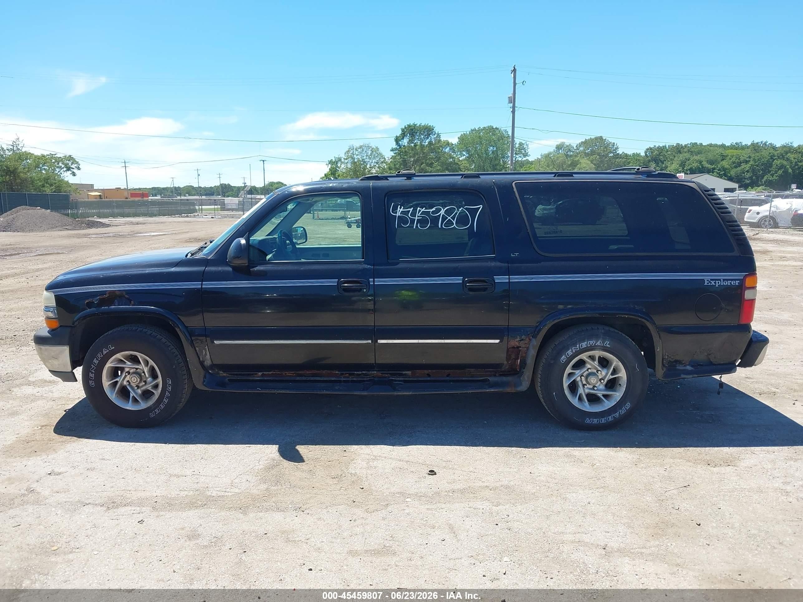 2001 Chevrolet Suburban 1500 Lt Black vin: 3GNFK16T11G202507